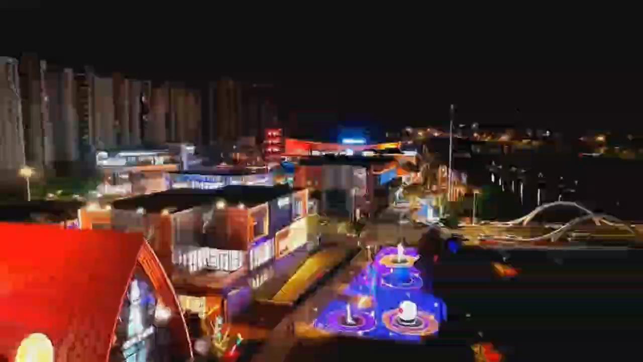 阜阳颍上双清湾水街灯光节案例夜观星河节