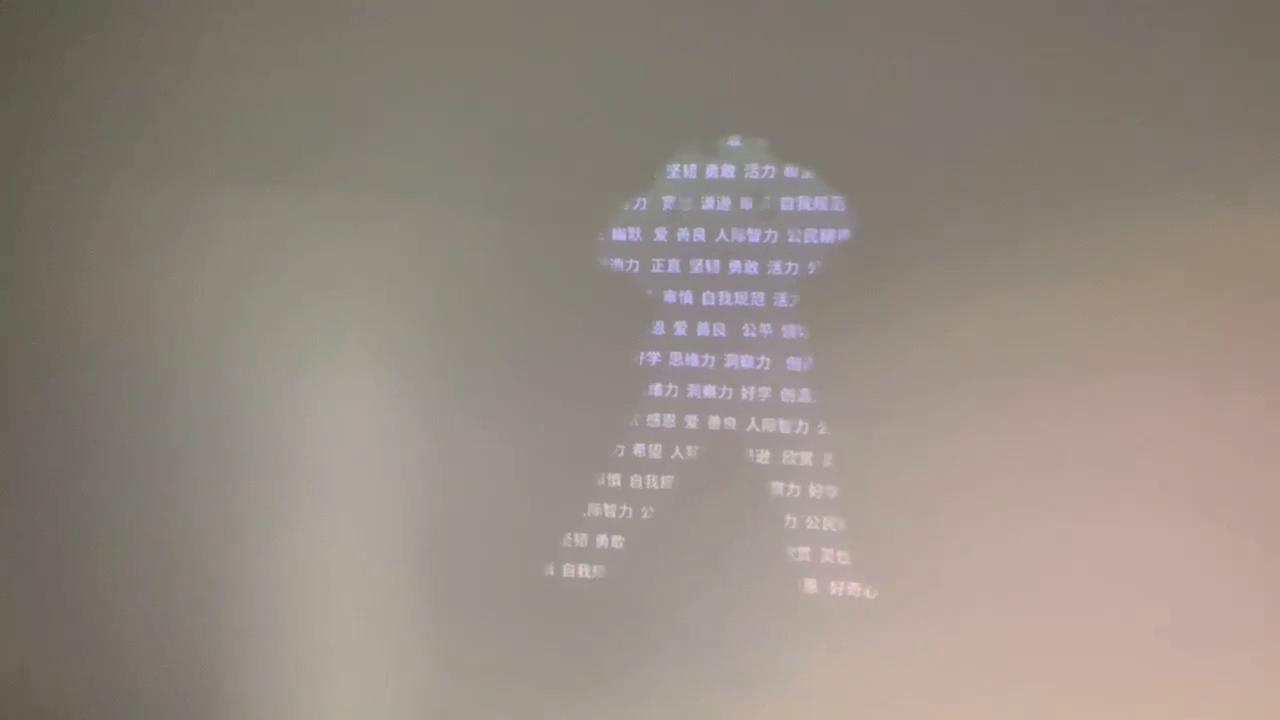 浙江省台州市永宁公园厚德明心人影粒子墙