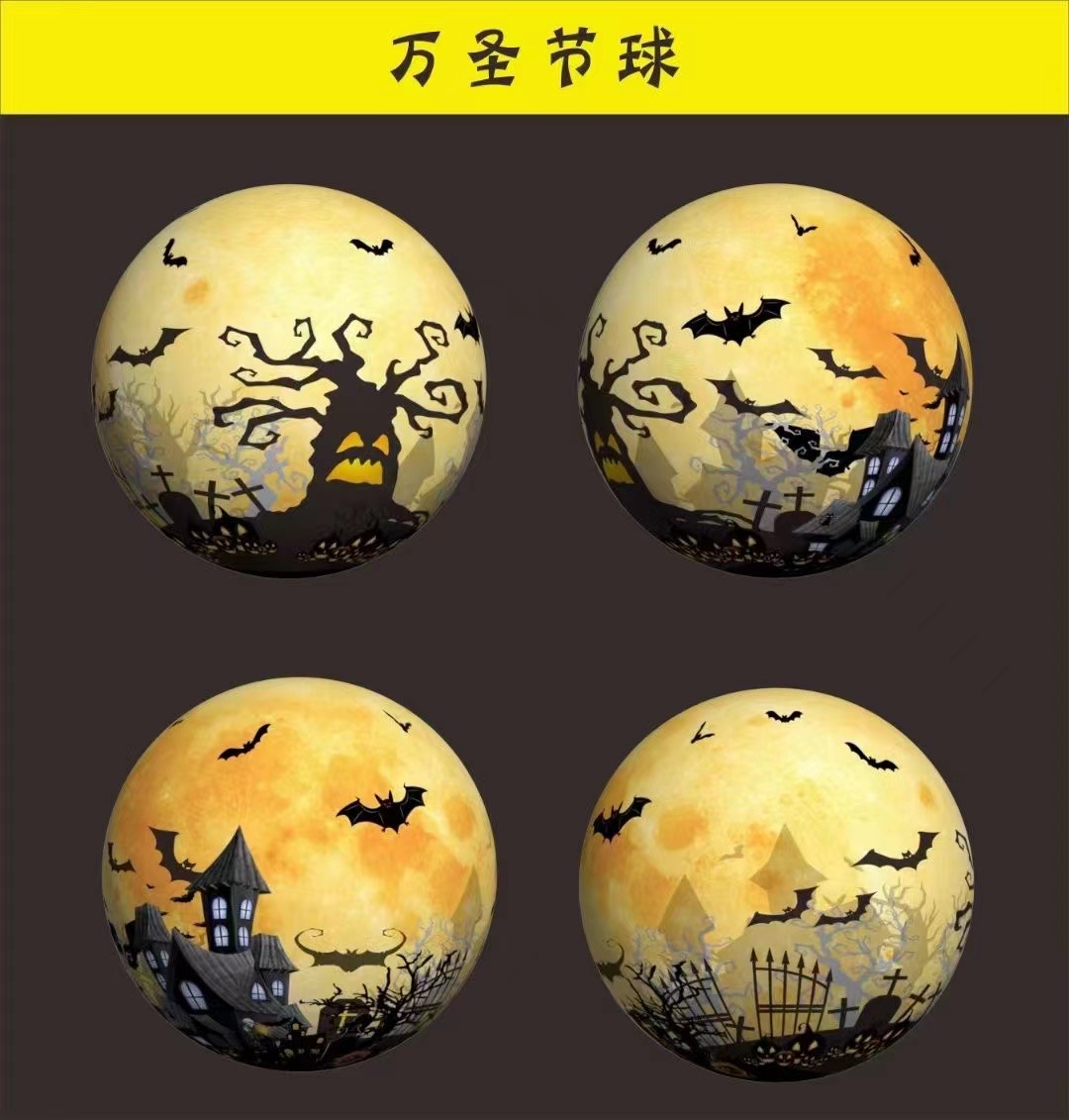 万圣节捣蛋鬼骷髅头花灯工艺玻璃钢工艺气模