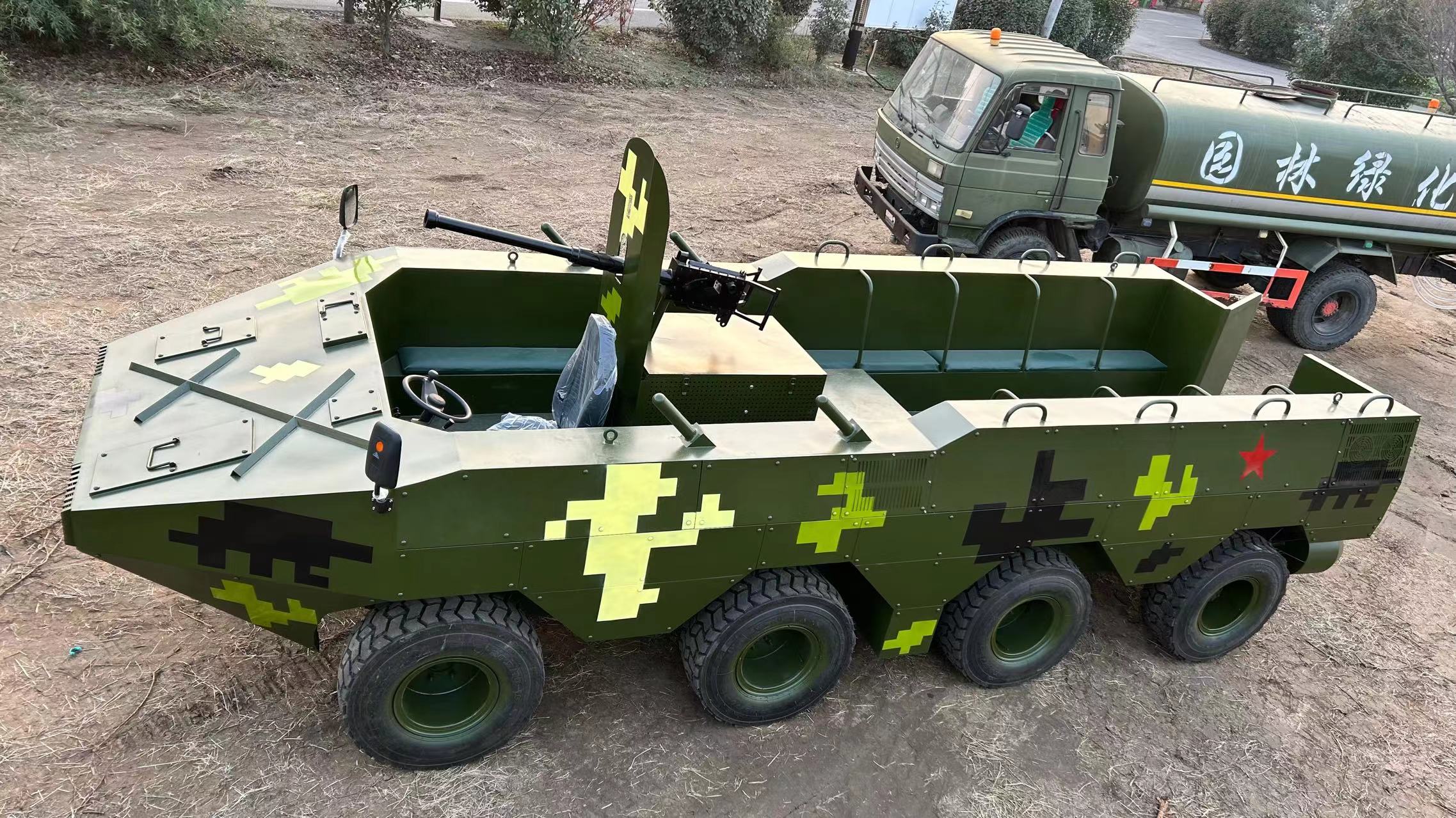 开动运兵车模型出租出售工厂军工模型定制