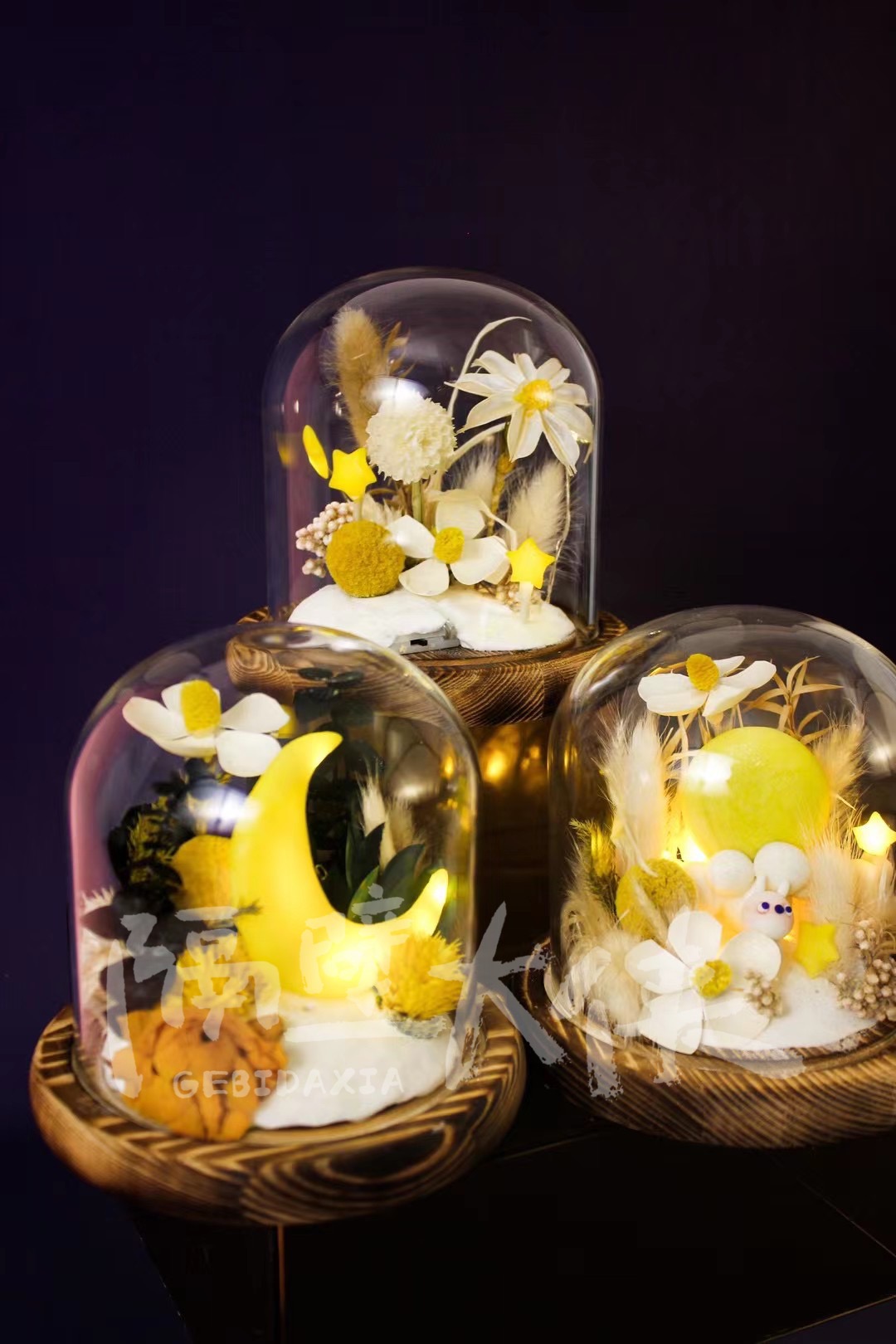 月球花草永生花夜灯—中秋暖场DIY