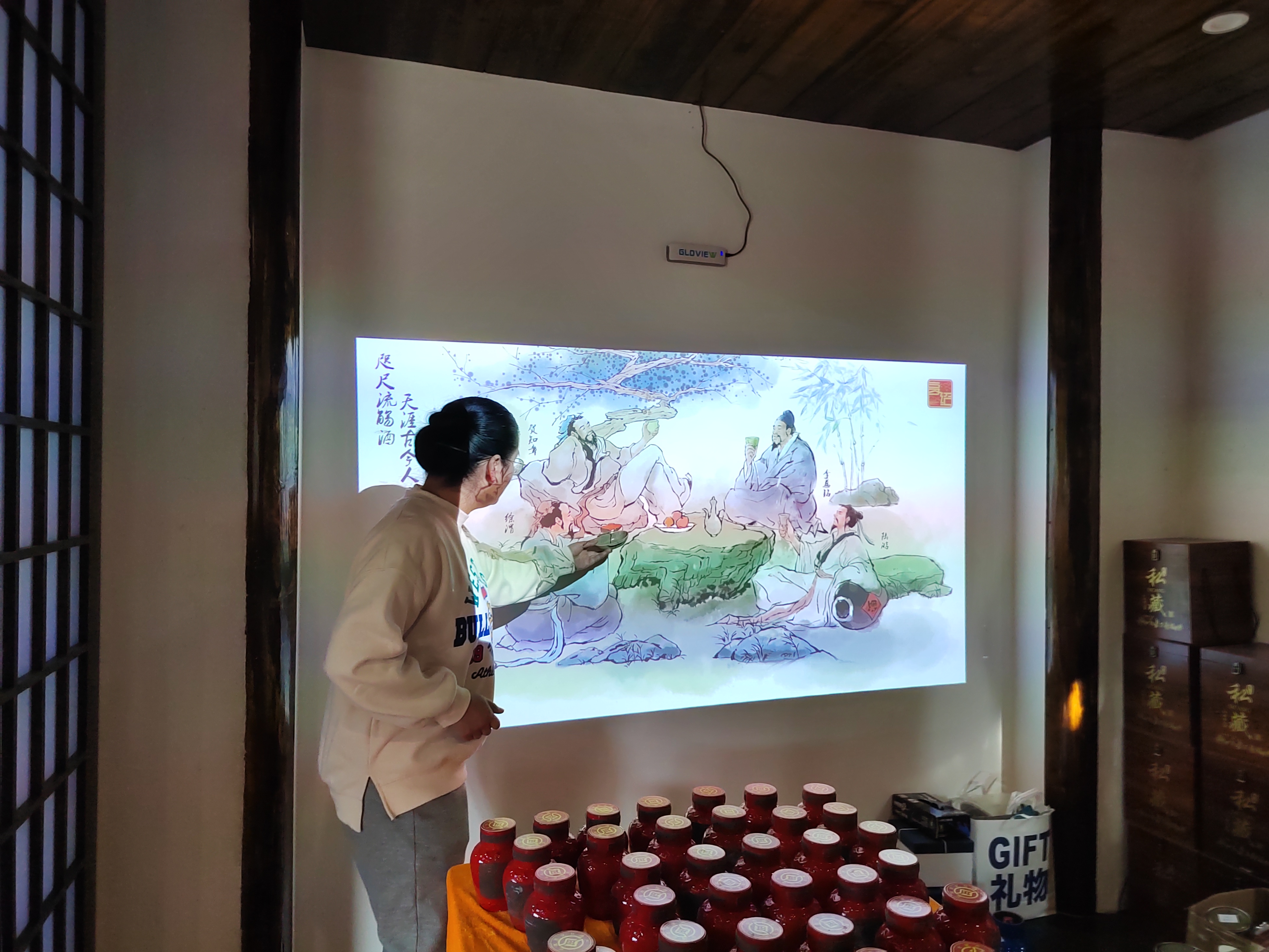 展厅展馆互动之饮酒对诗