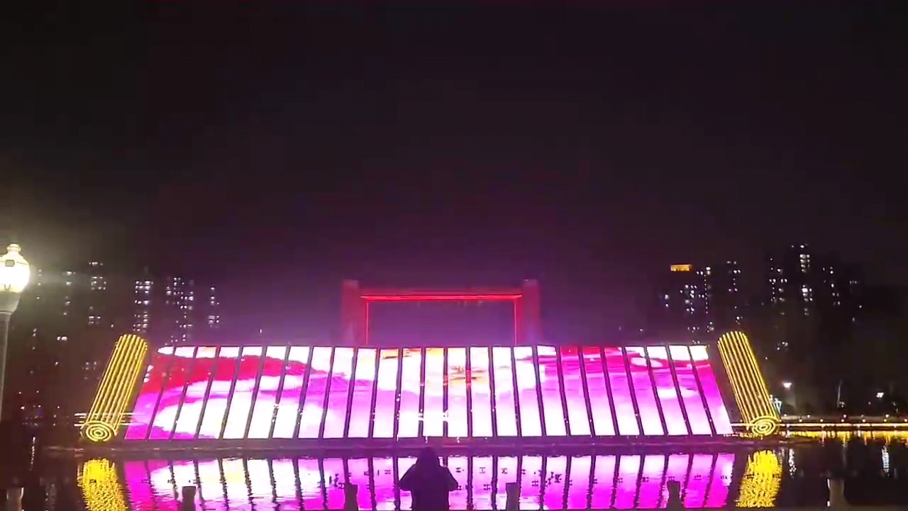 建筑物楼体城市地标<font style="color: #FF8F00 !important;">天幕亮化</font>数控灯饰画
