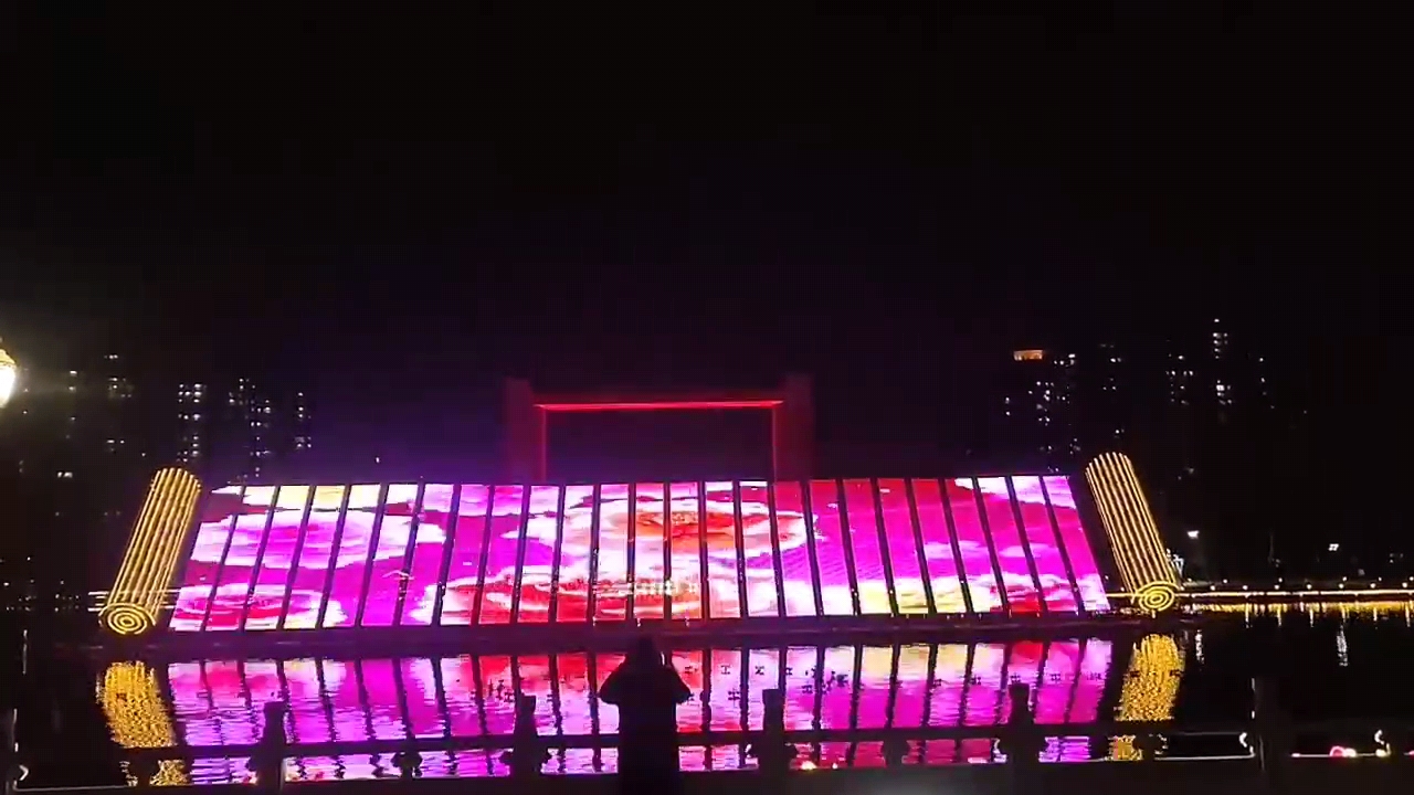 建筑物楼体城市地标天幕亮化数控灯饰画