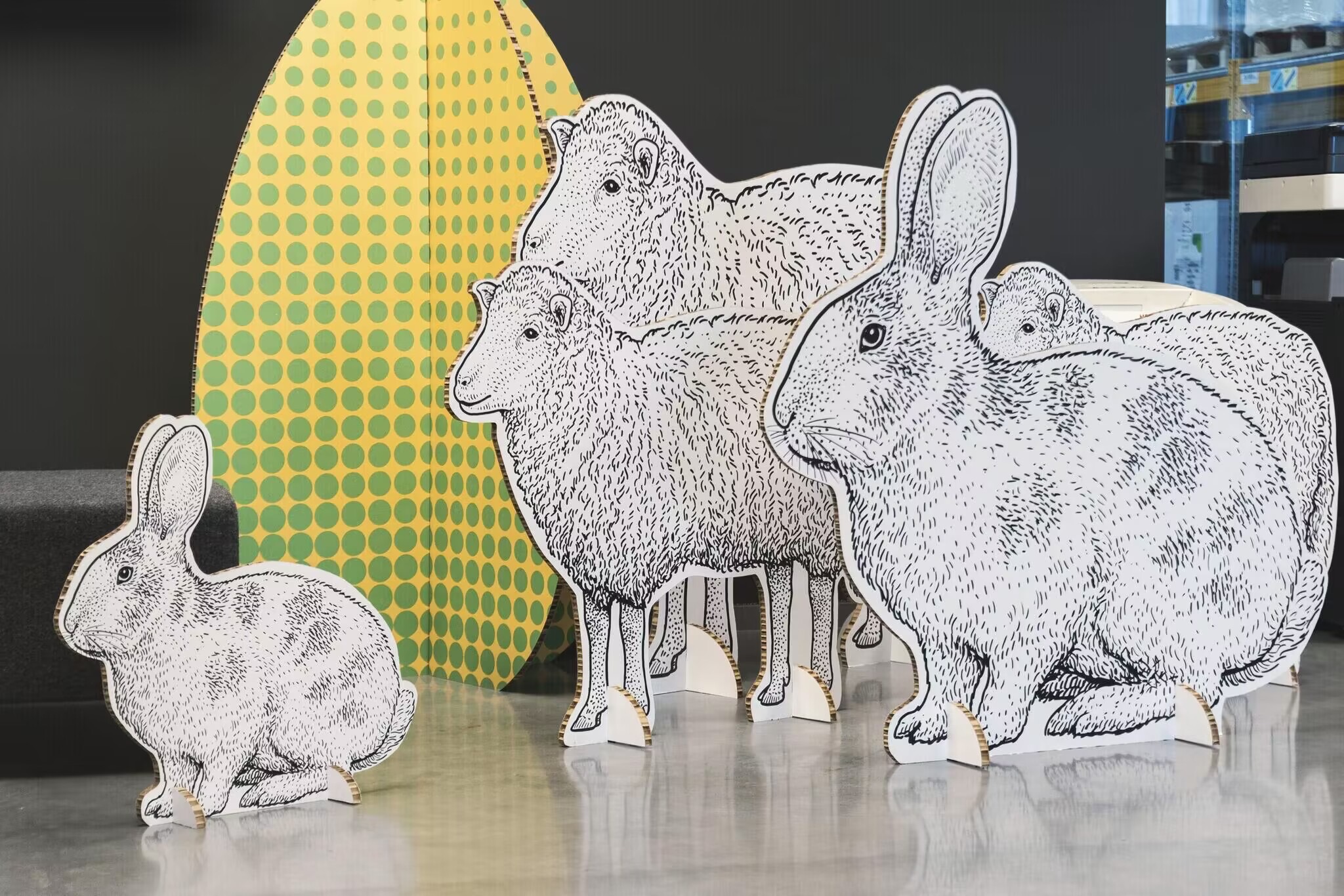 环保纸板瓦楞纸展示牌制作