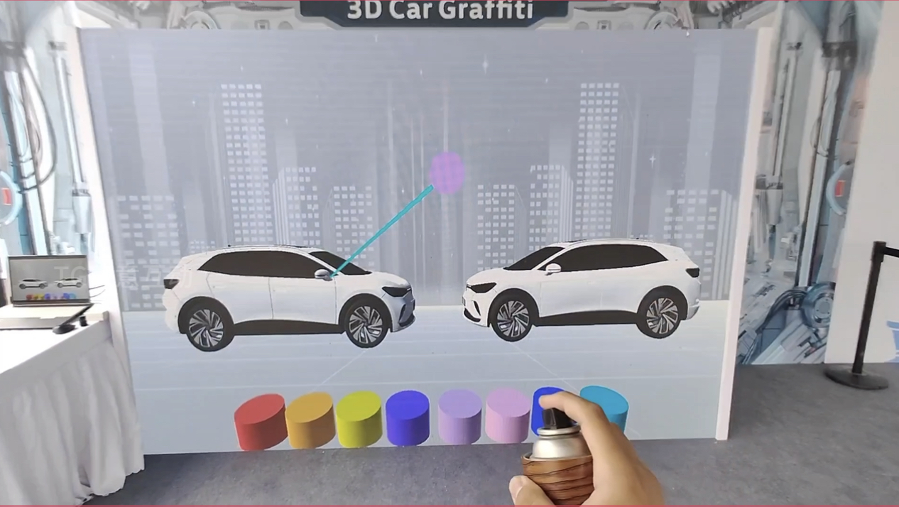 3D汽车涂鸦互动/汽车活动互动装置