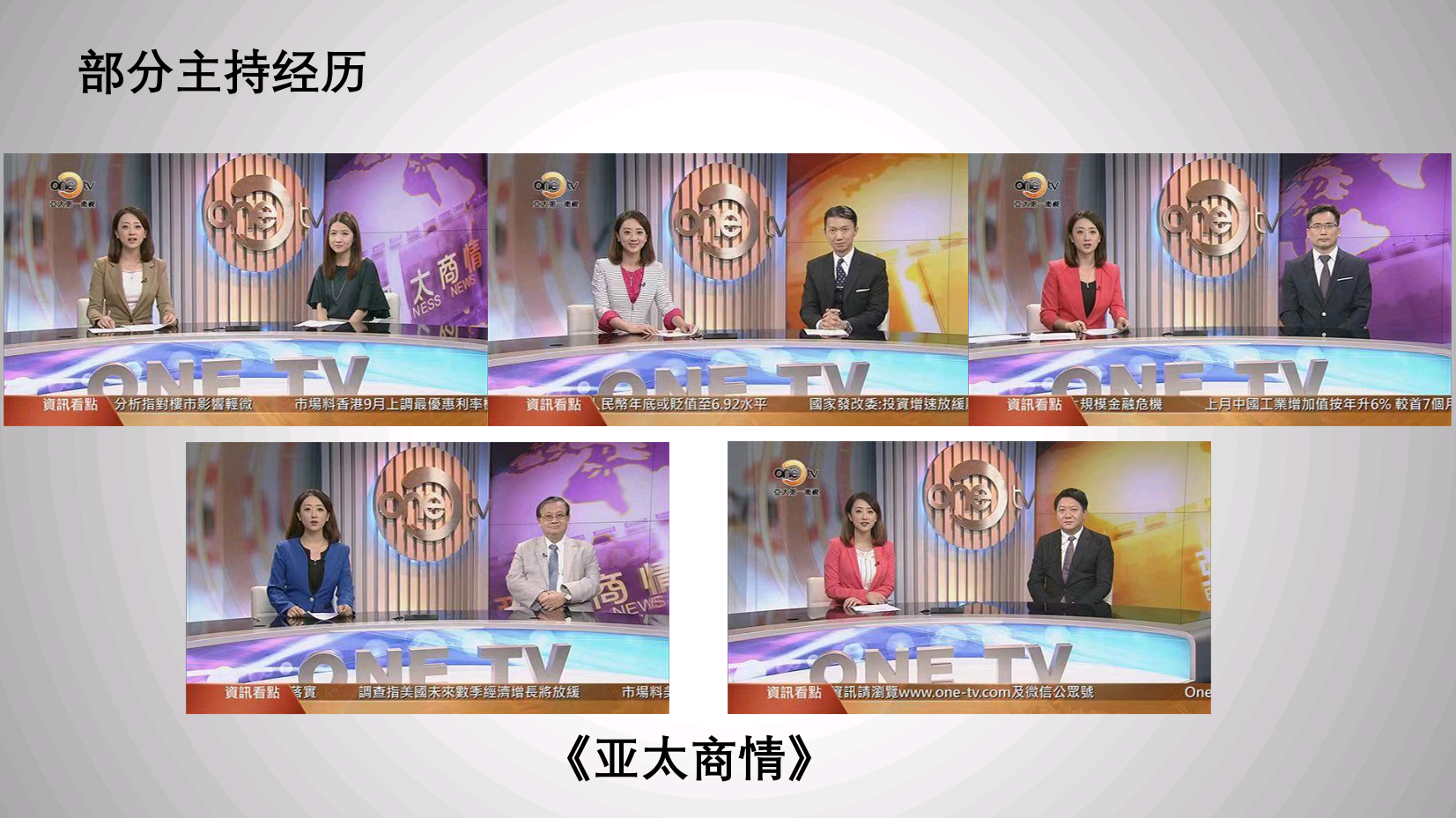 CCTV数字频道中英双语主持人刘聪