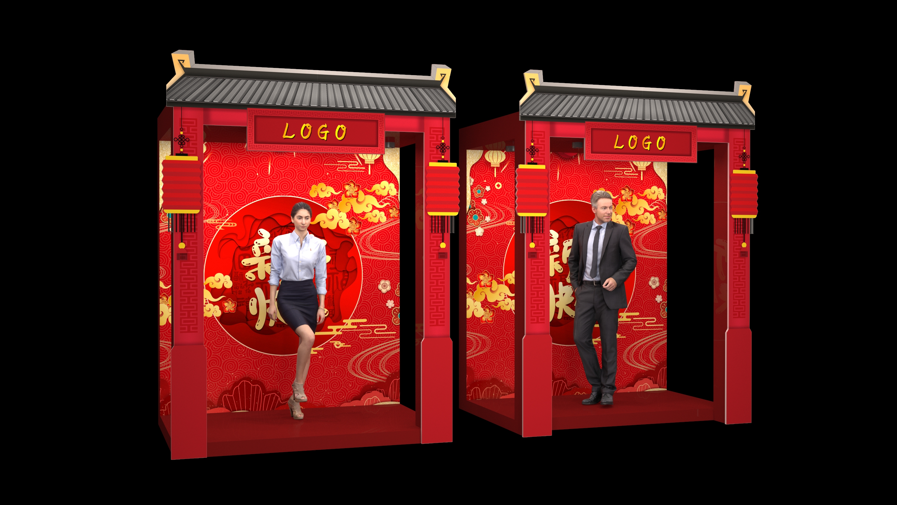 开盘仪式三维效果图