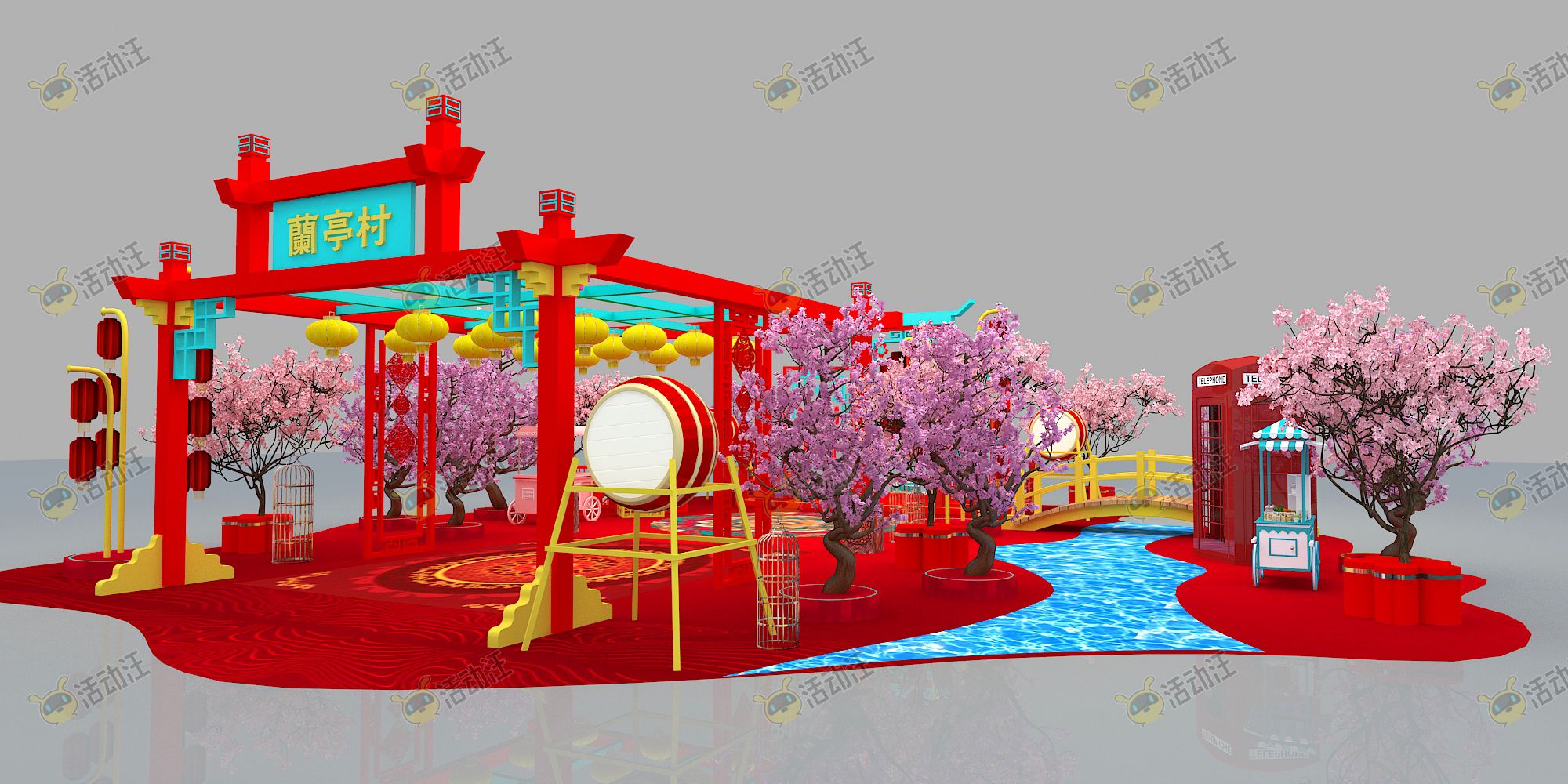 活动舞台舞美3d效果图