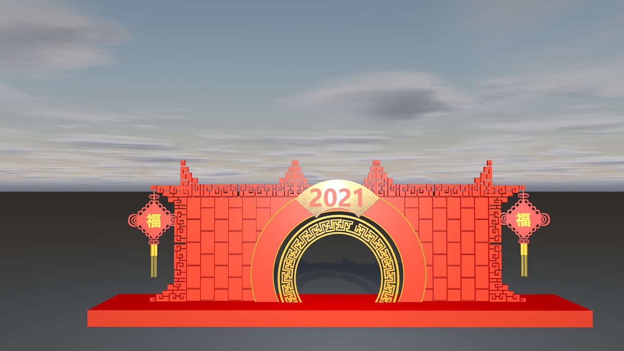 开盘仪式三维效果图