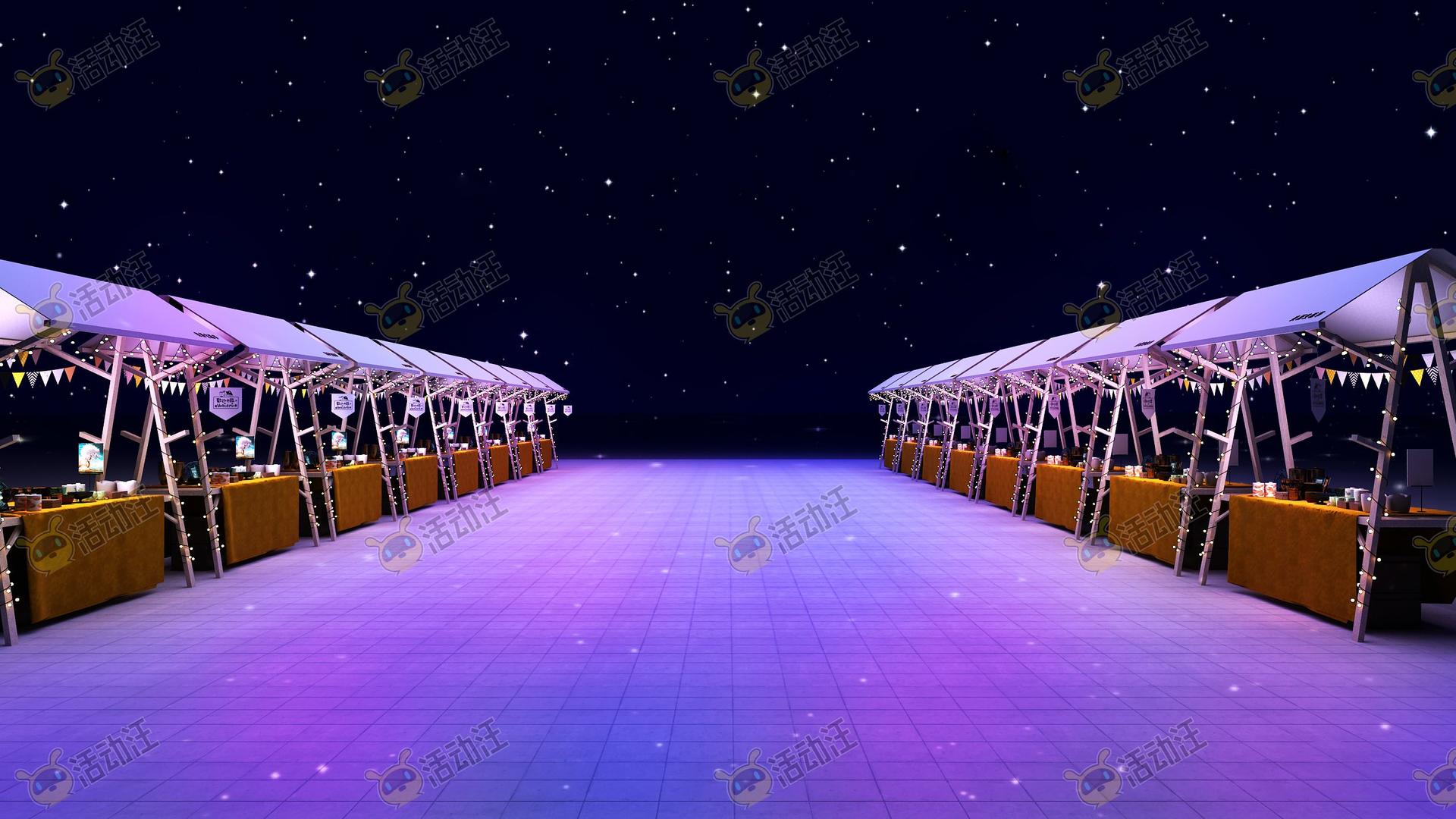 嘉年华欢迎区活动舞台舞美3d效果图
