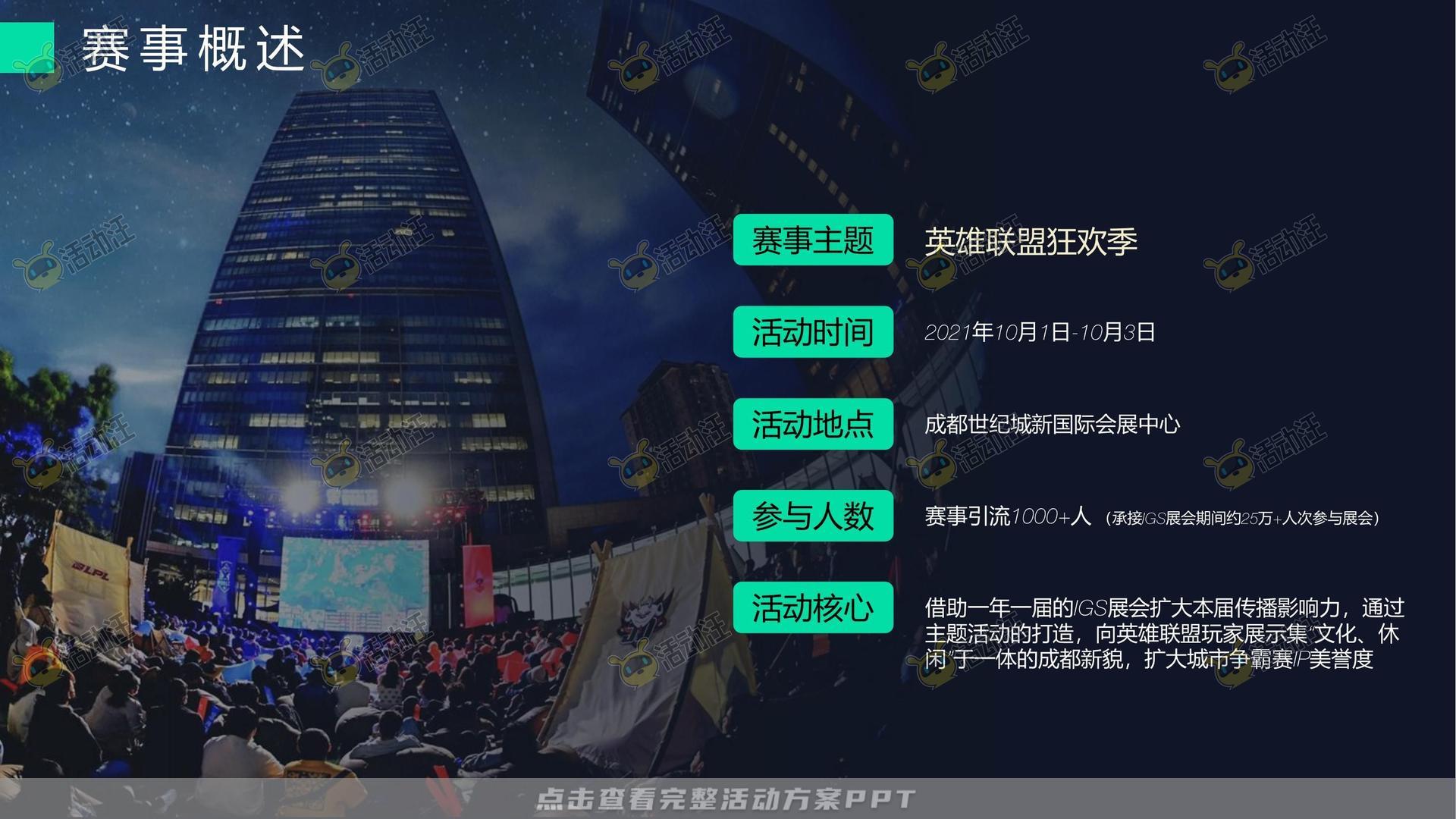 电竞比赛活动策划方案