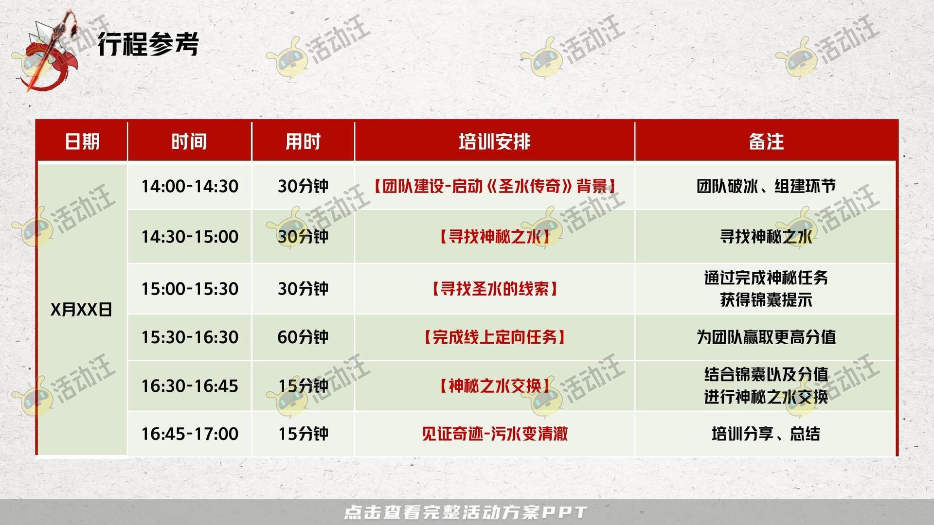 团建拓展活动执行方案