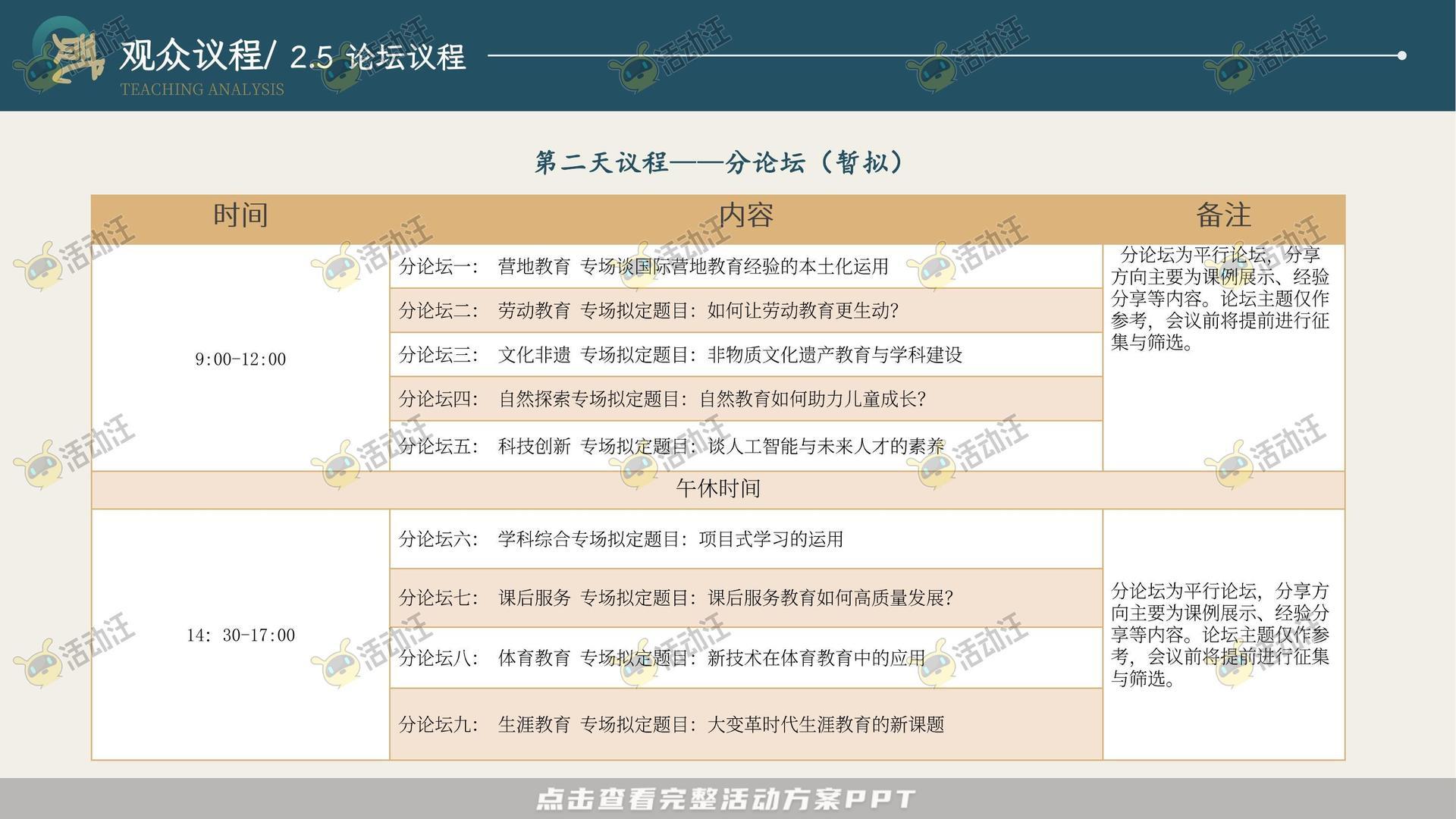 峰会论坛活动策划方案