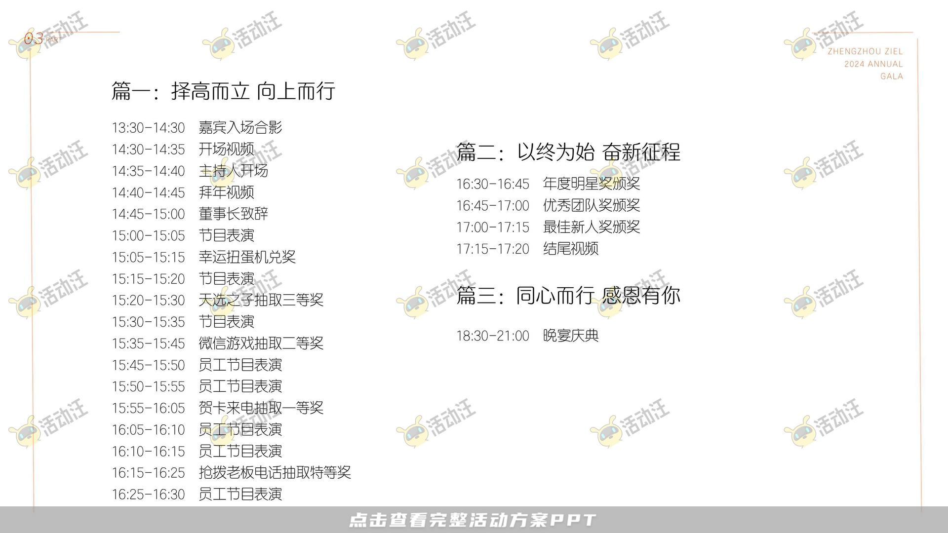 颁奖晚宴活动策划方案