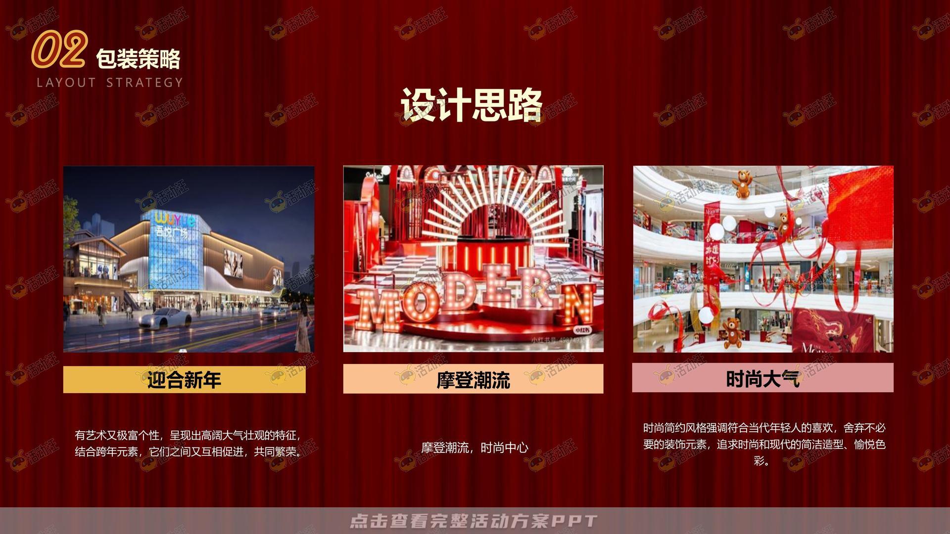 商场新年复古摩登主题美陈方案