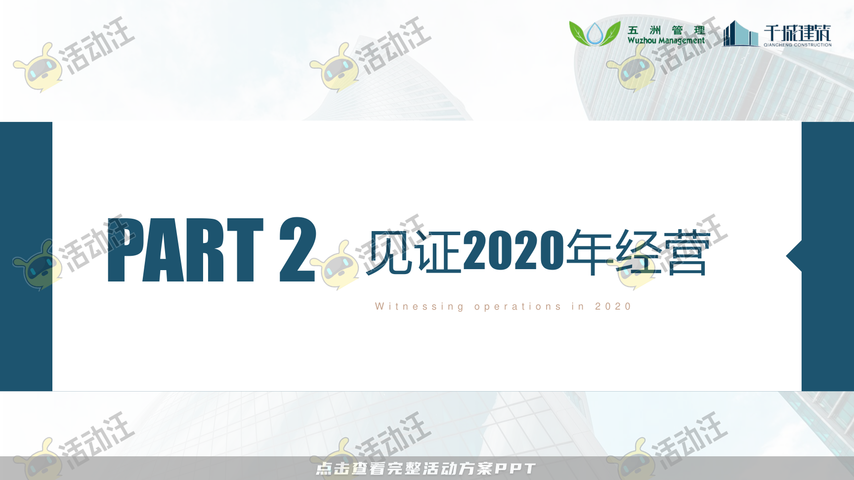 建筑行业高管/董事长季度会议年终大会汇报材料