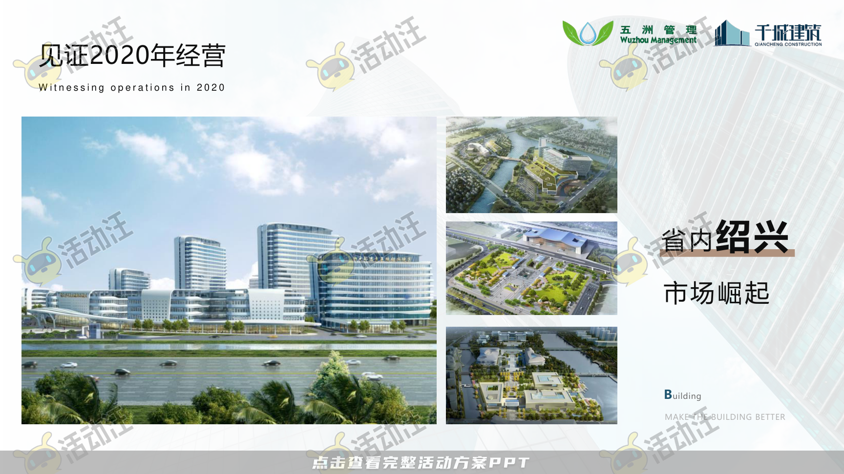 建筑行业高管/董事长季度会议年终大会汇报材料