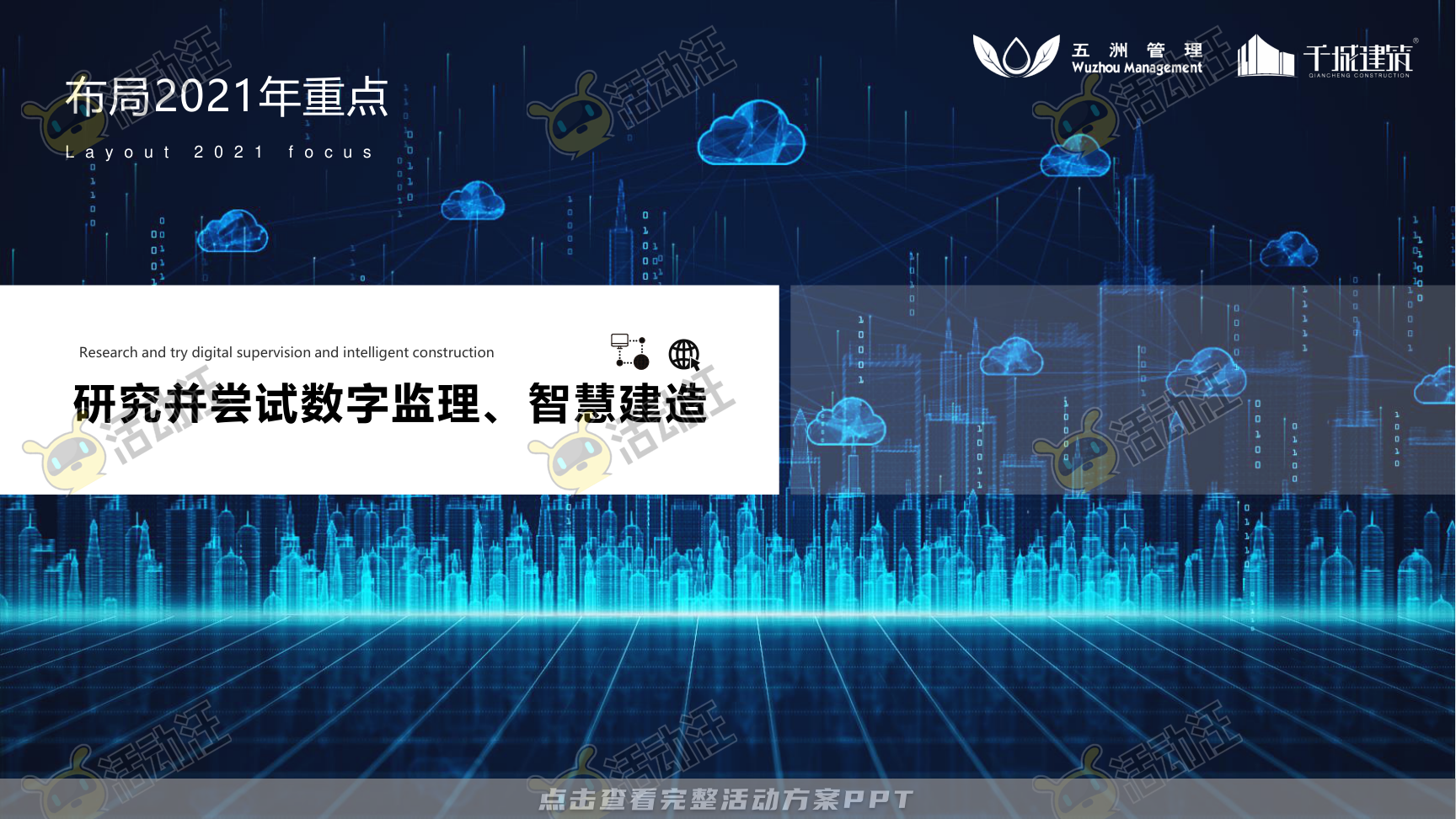 建筑行业高管/董事长季度会议年终大会汇报材料