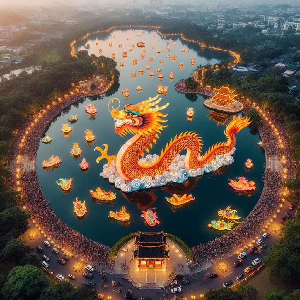 彩灯龙年