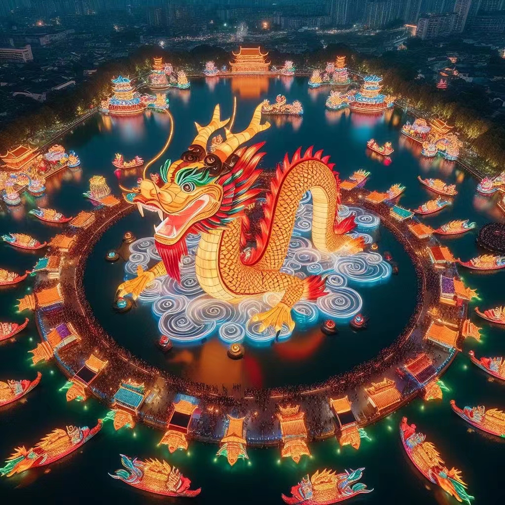 彩灯龙年