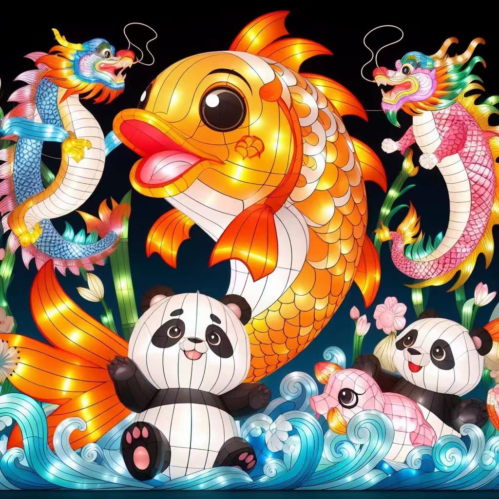 彩灯龙年