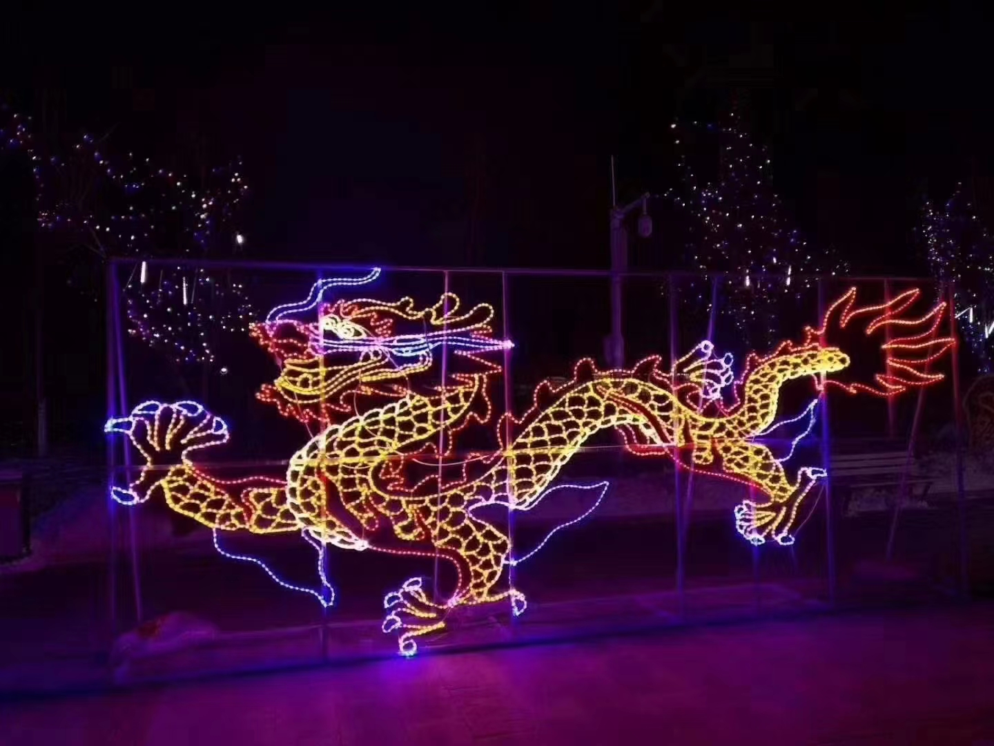 2024灯节造型美陈量化灯光节龙隧道现货