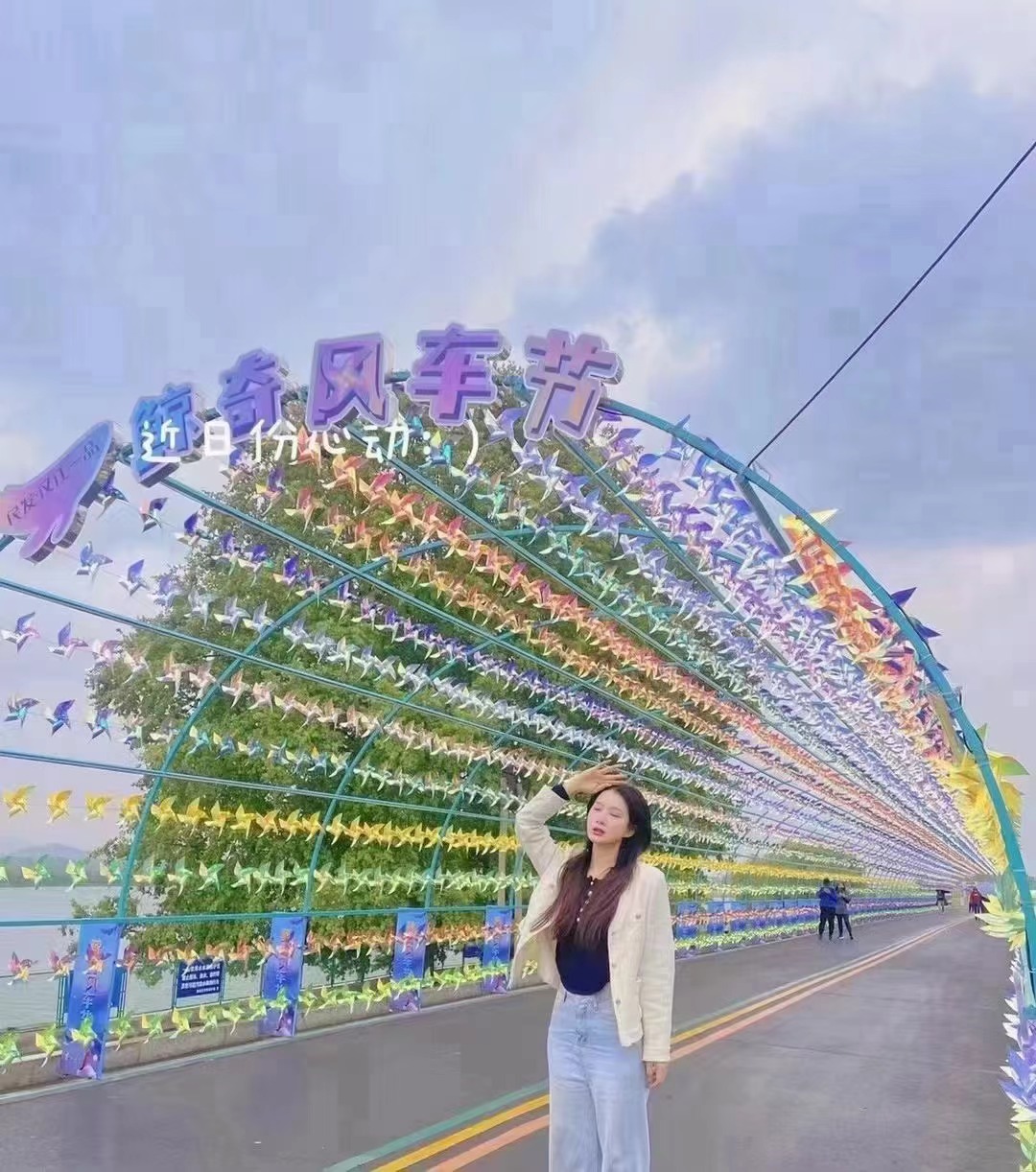 风车展，木质荷兰风车，风车长廊，地面风车