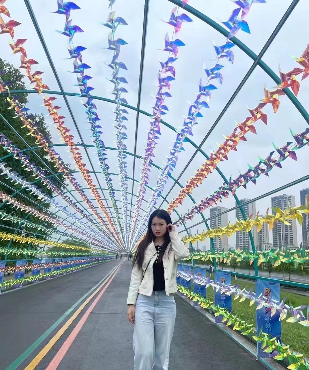 春天风车节大风车长廊荷兰风车插地大风车