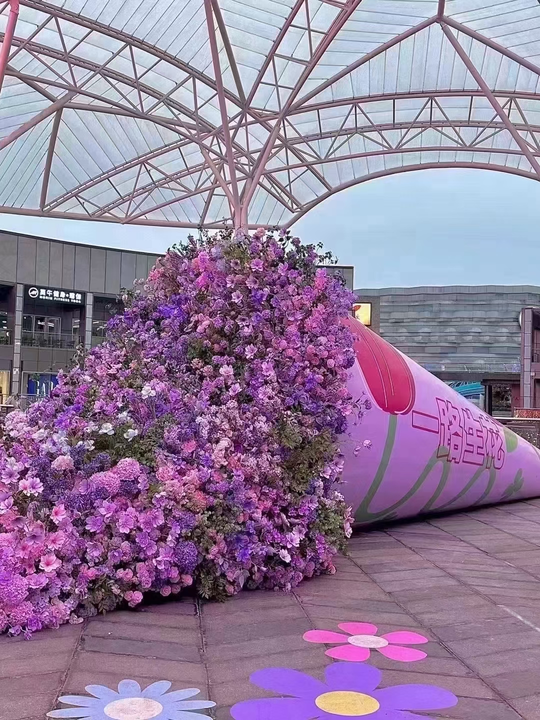  美陈大花束玫瑰鲜花摆件鲜花摆件