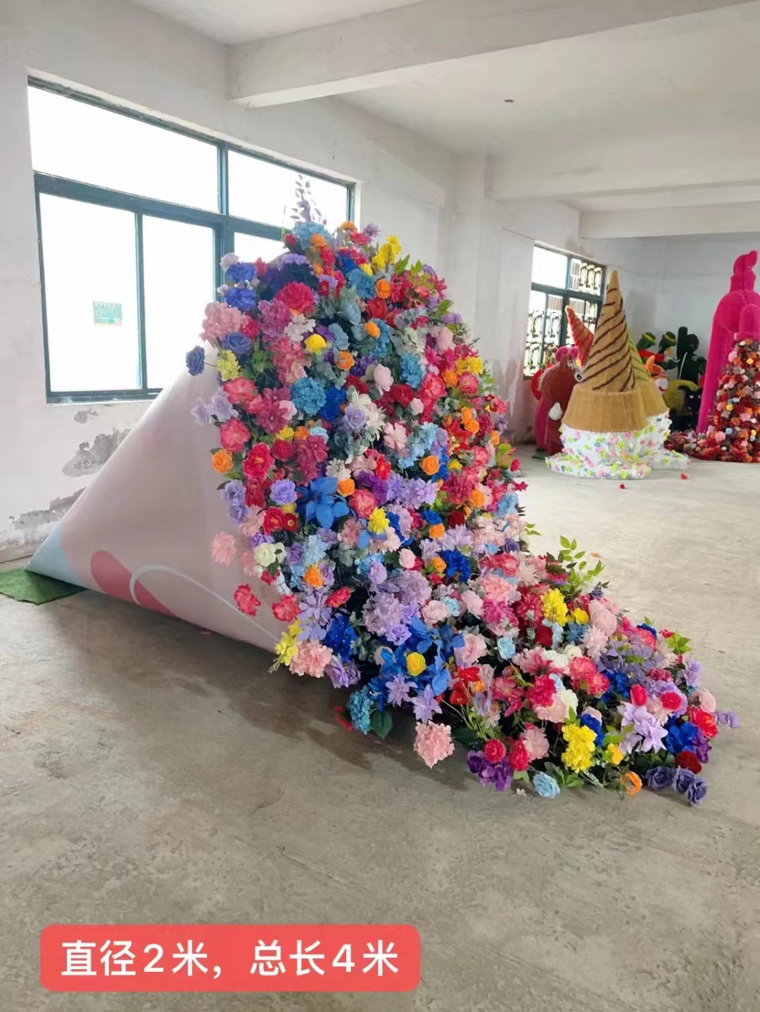  美陈大花束玫瑰鲜花摆件鲜花摆件