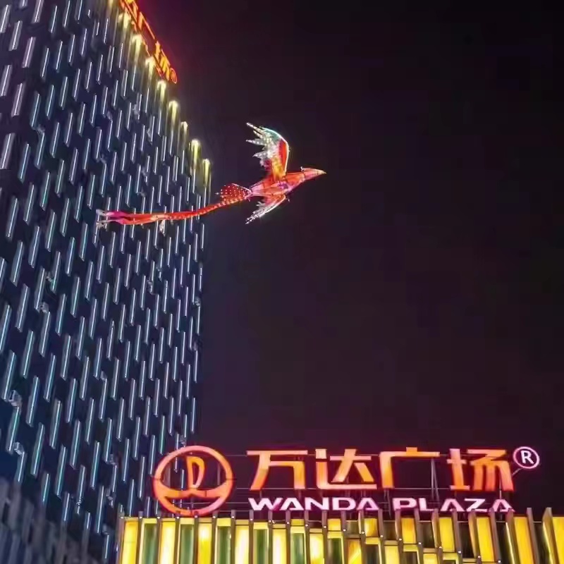 网红飞天凤凰鸟户外商场遥控飞行器仿真七彩无人机大商演展览租赁