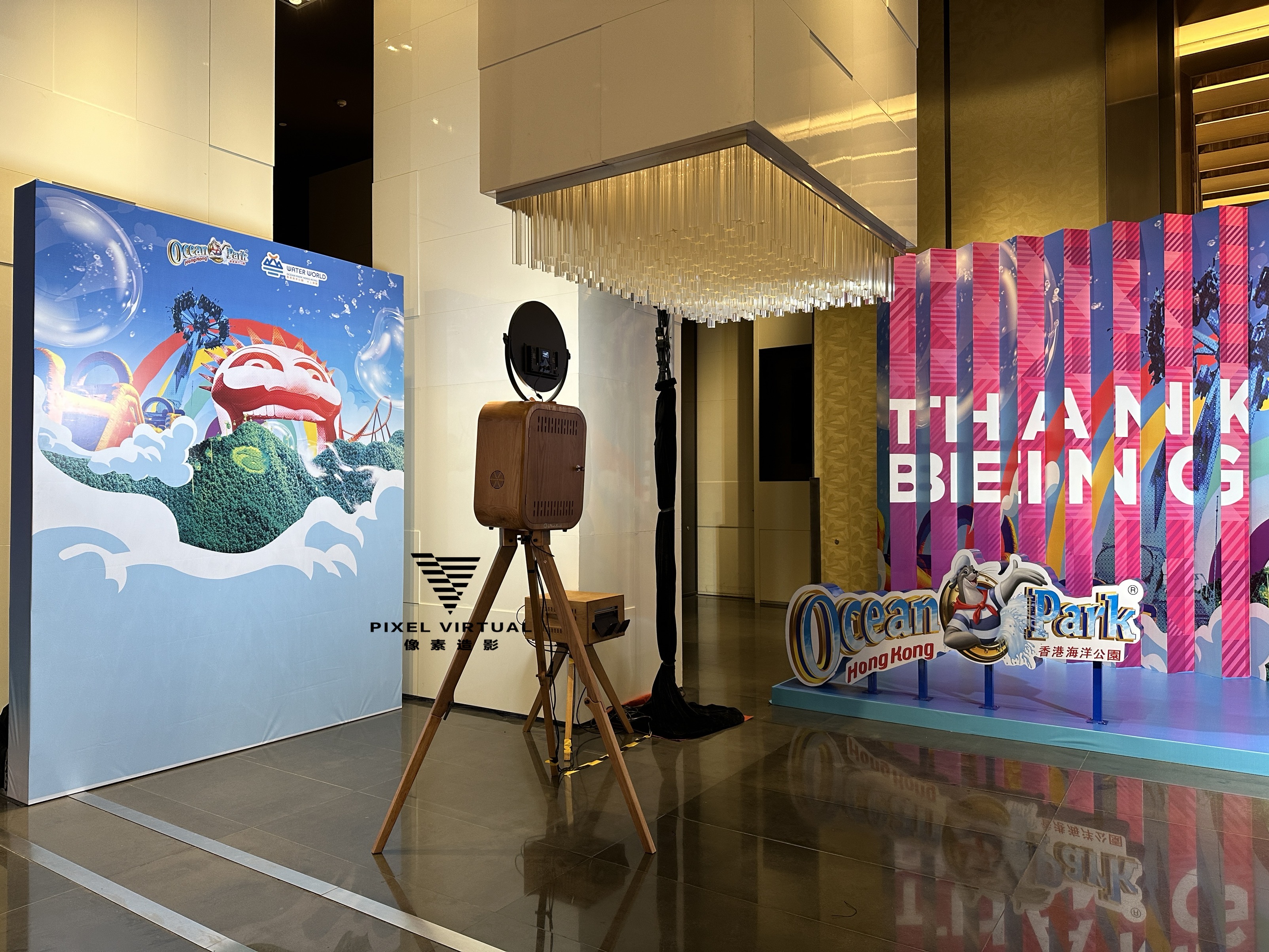 香港海洋公园主题3D翻转画互动