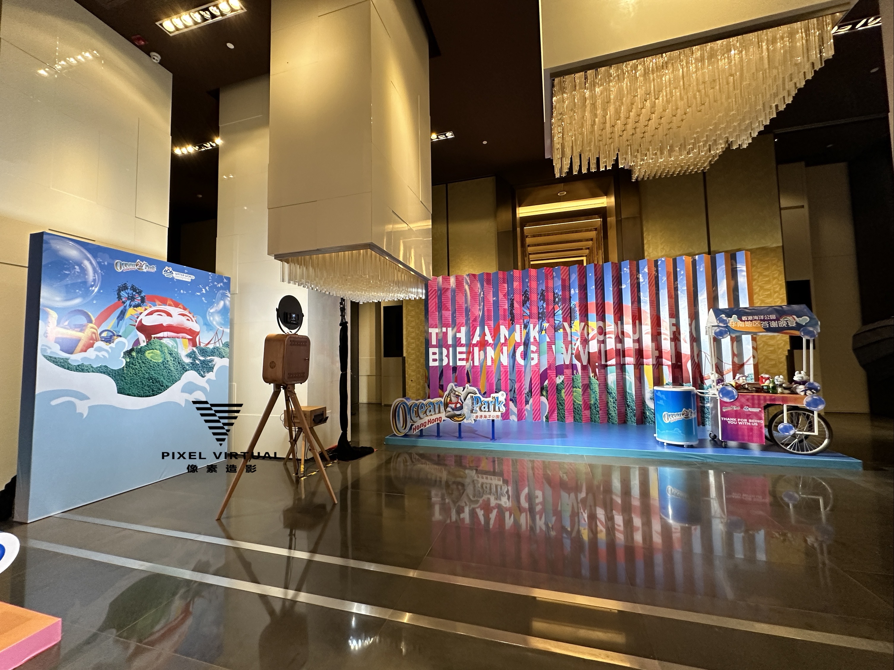 香港海洋公园主题3D翻转画互动