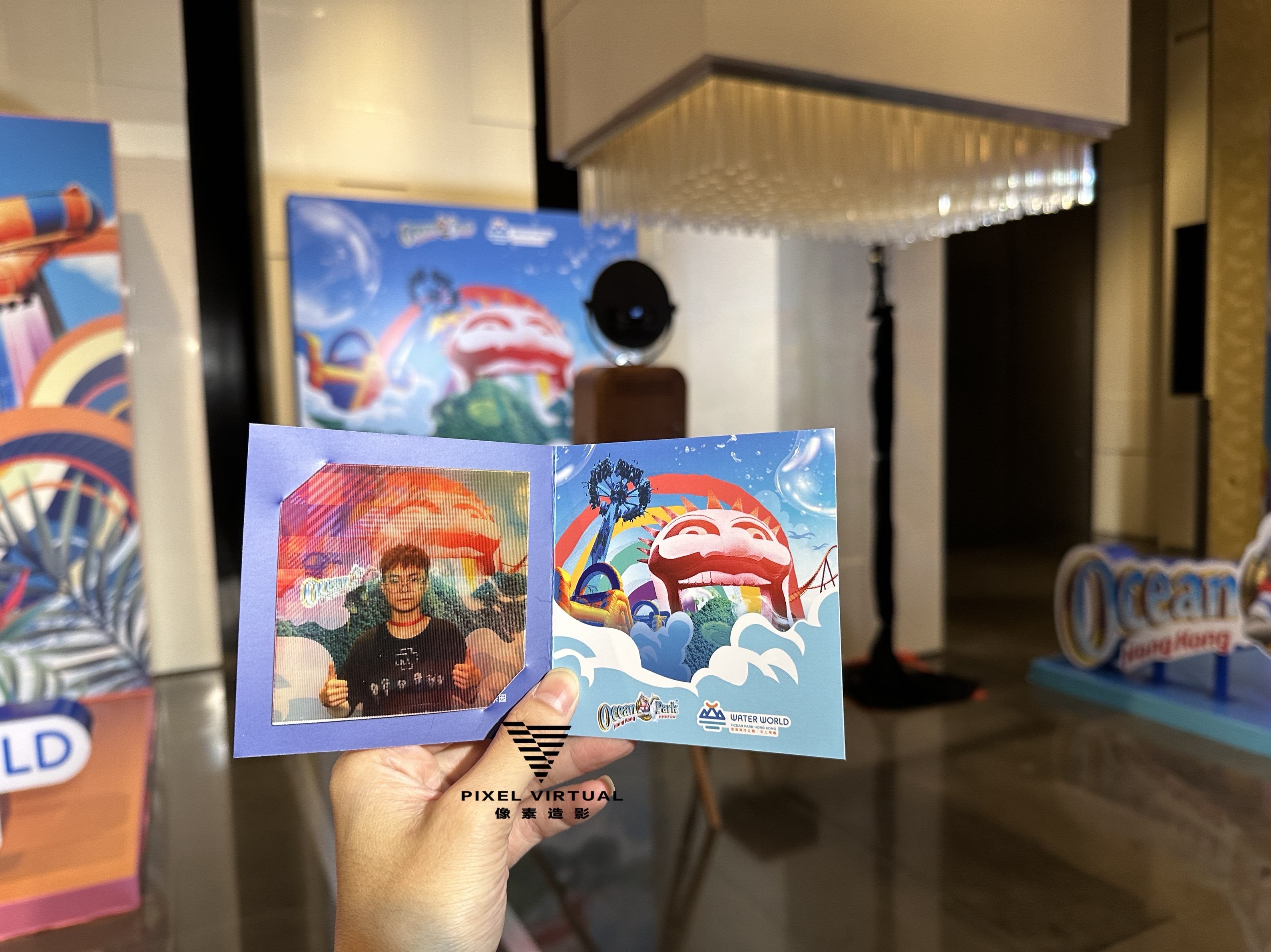 香港海洋公园主题3D翻转画互动
