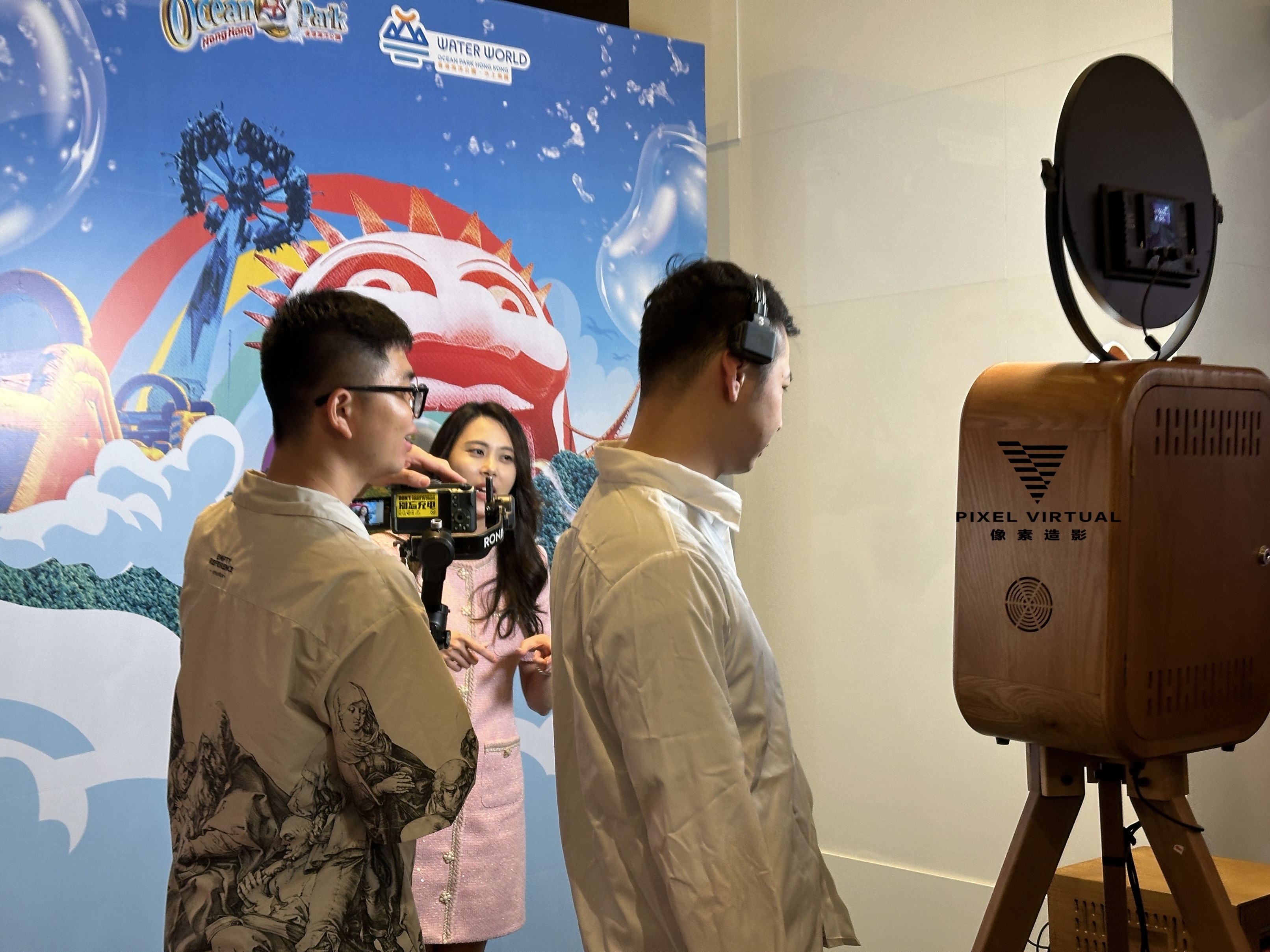 香港海洋公园主题3D翻转画互动