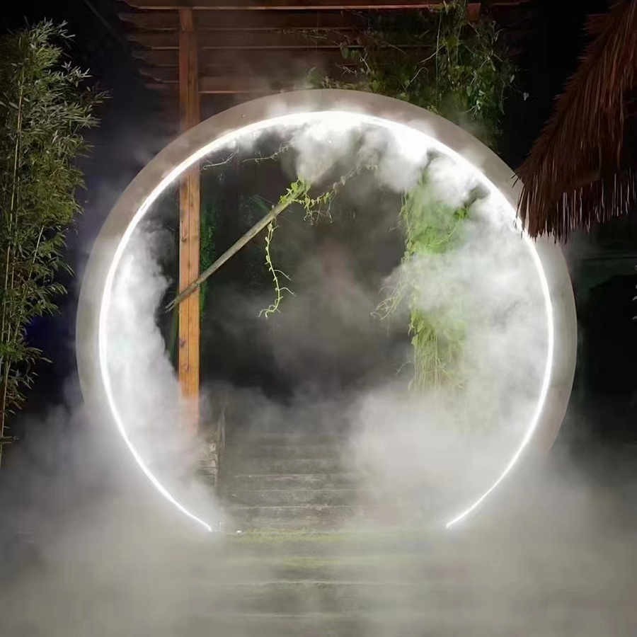 夏日消暑装置网红喷雾门仙境水雾门设备租赁