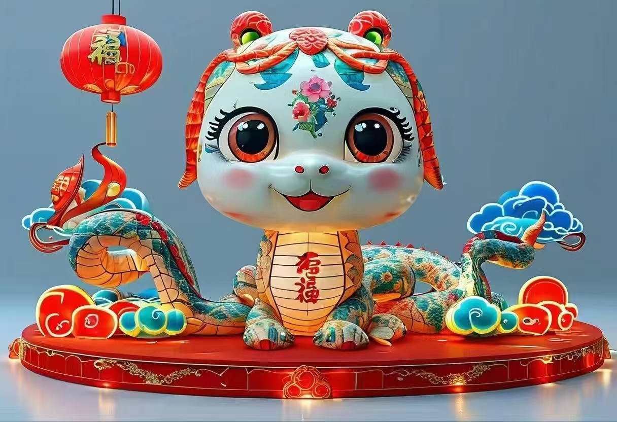 蛇年主题花灯，传统花灯
