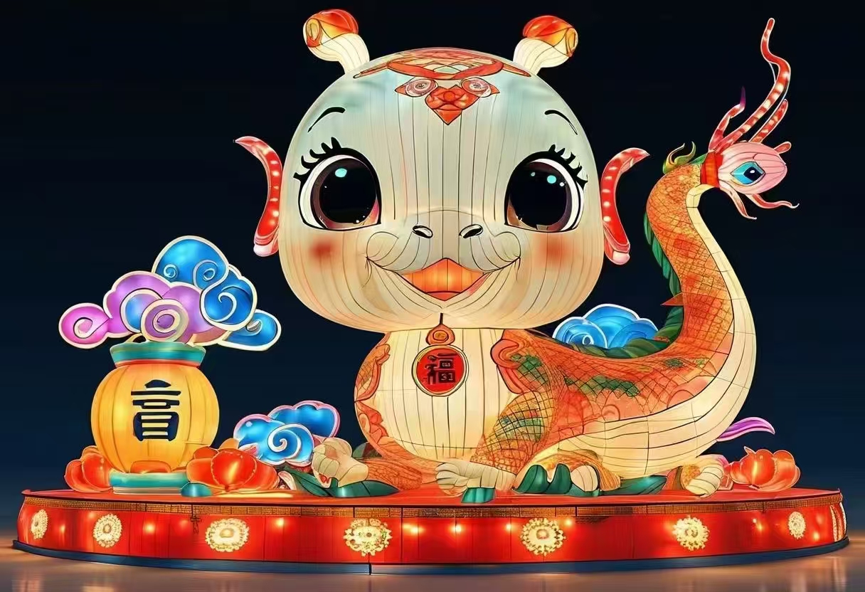 蛇年主题花灯，传统花灯