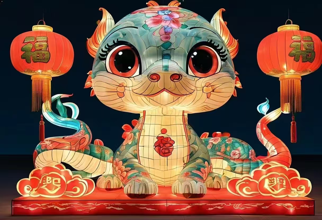 蛇年主题花灯，传统花灯