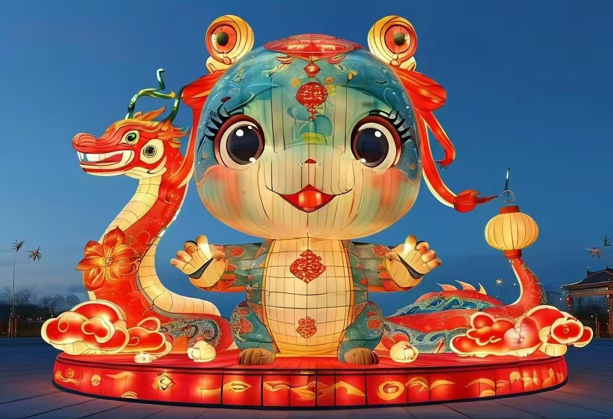 蛇年主题花灯，传统花灯