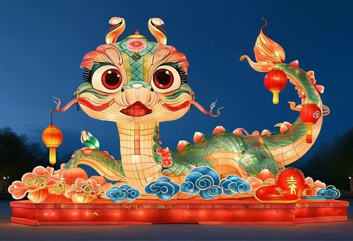 蛇年主题花灯，传统花灯