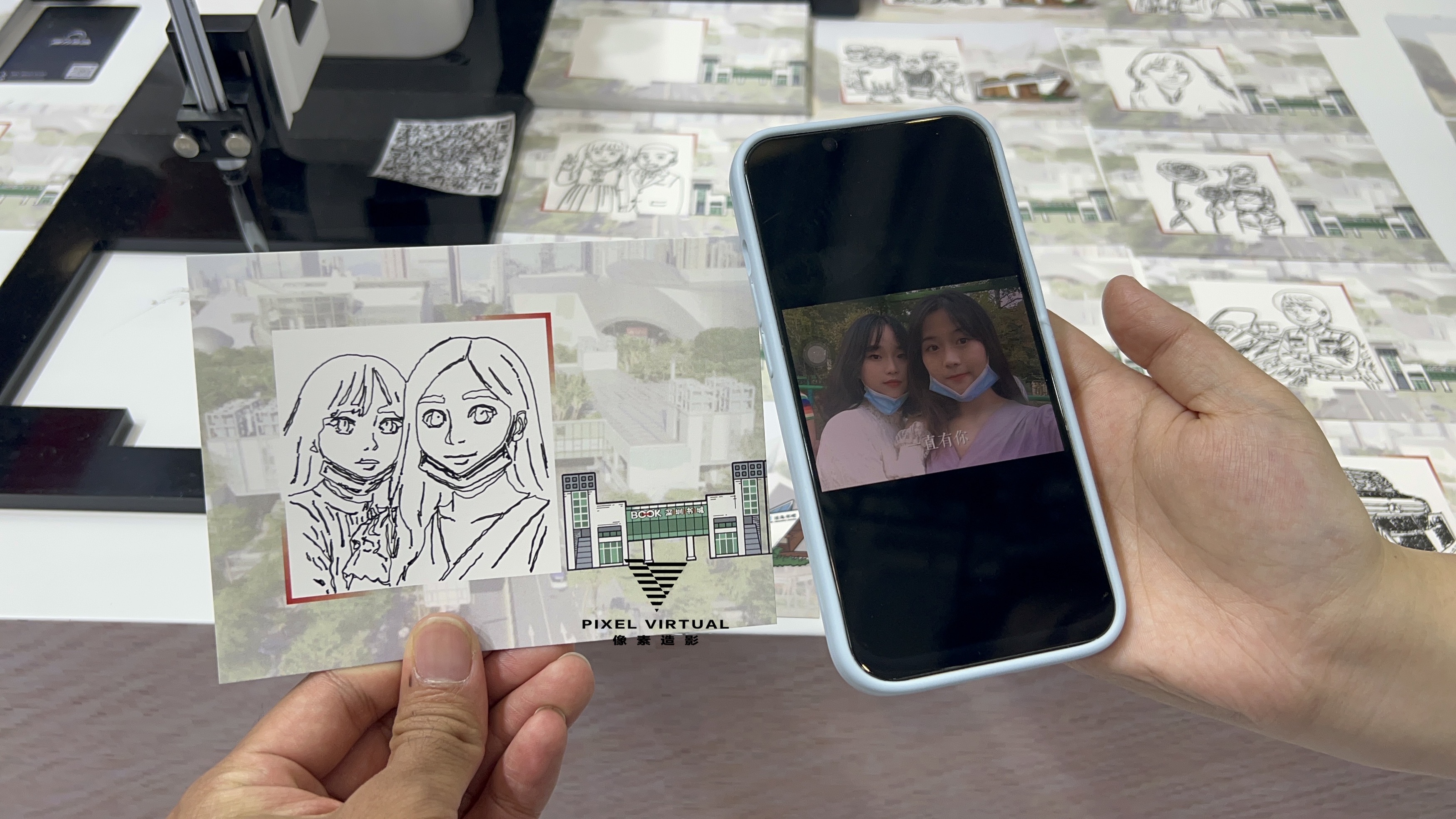 深圳文博会Ai素描机械臂绘画