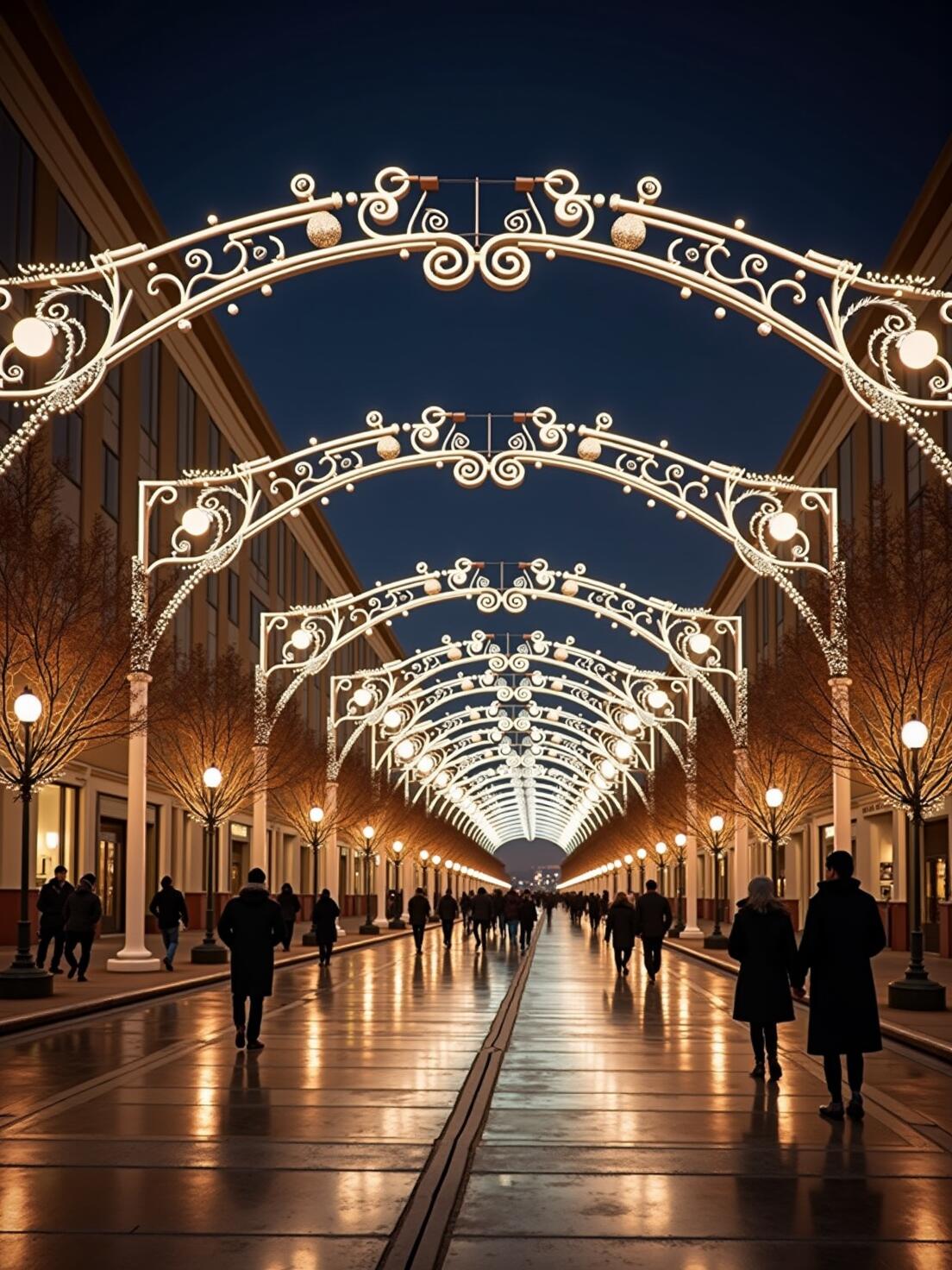 灯光装饰美陈商业街亮化