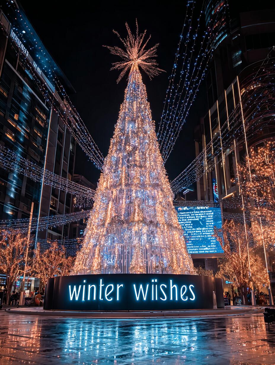 圣诞树美陈装置可定制需要的 联系索亚图册