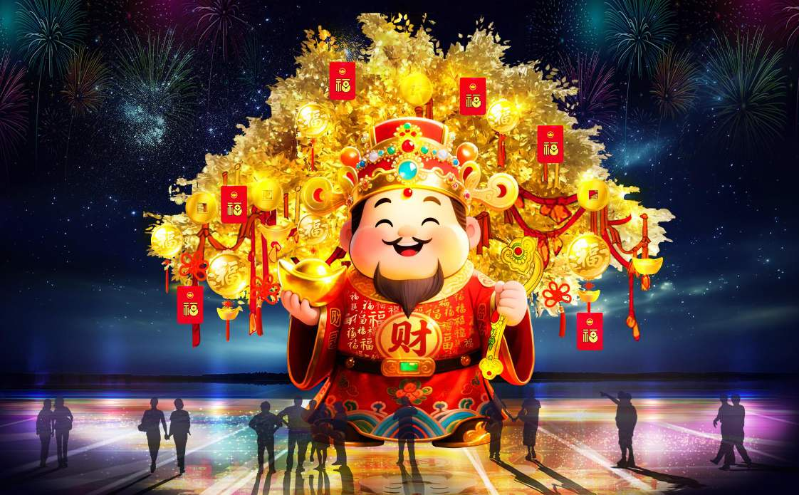 传统新春主题花灯彩灯