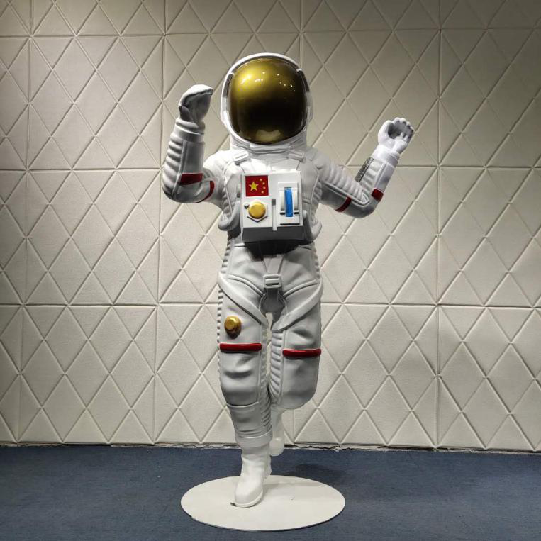 宇航员模型太空服玻璃钢雕塑厂家科技馆展馆摆件