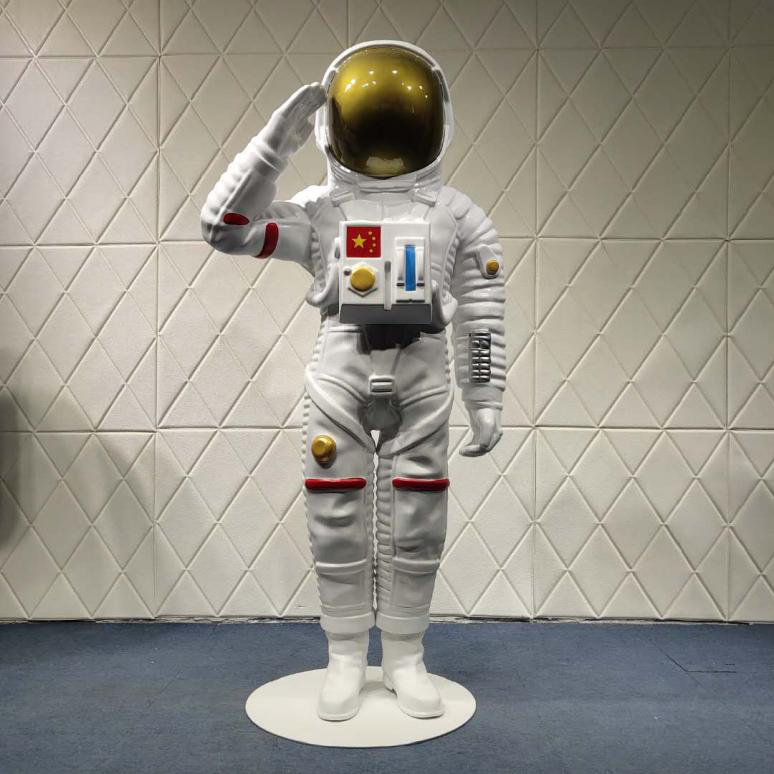 宇航员模型太空服玻璃钢雕塑厂家科技馆展馆摆件
