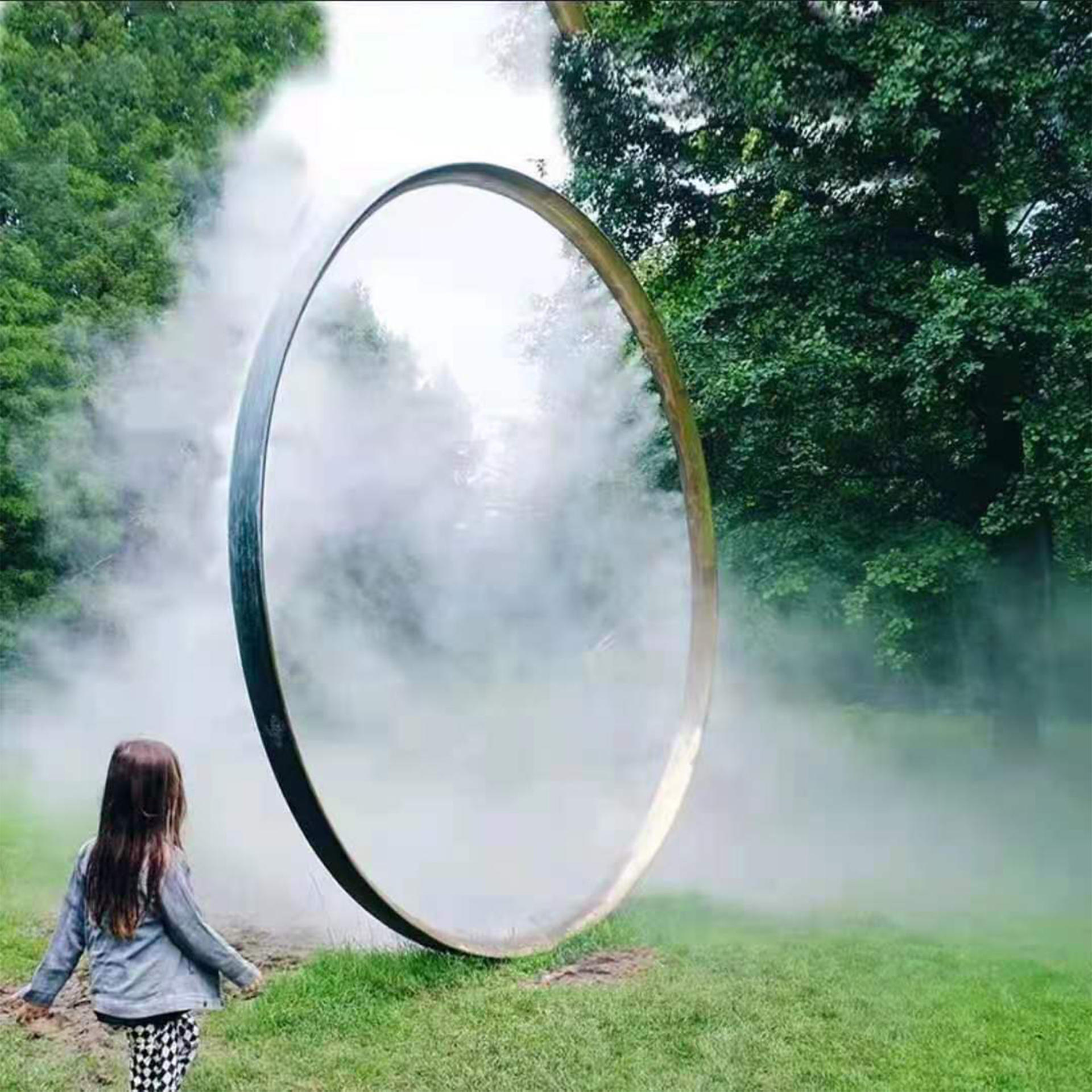 景区水雾门装置夏季雾森通道唯美雾化门景区拍照打卡