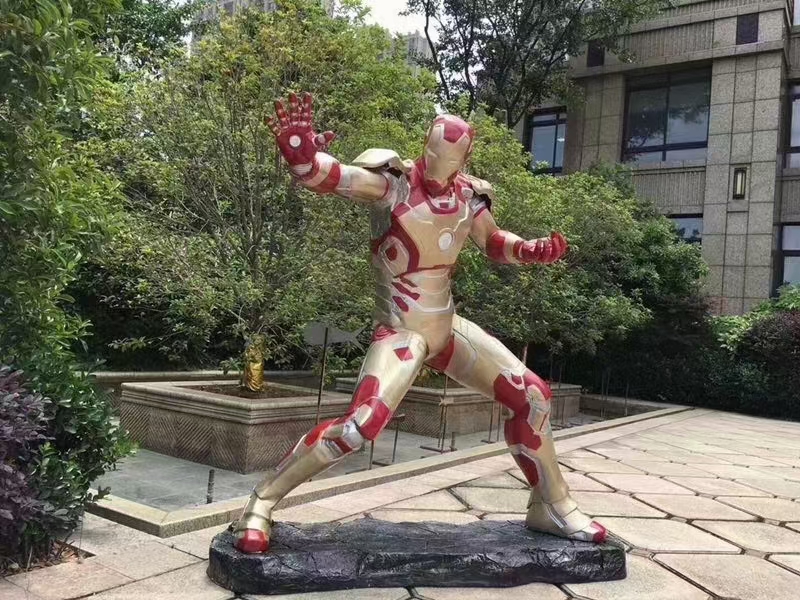 漫威玻璃钢展览摆件绿巨雷神蜘蛛侠钢铁侠